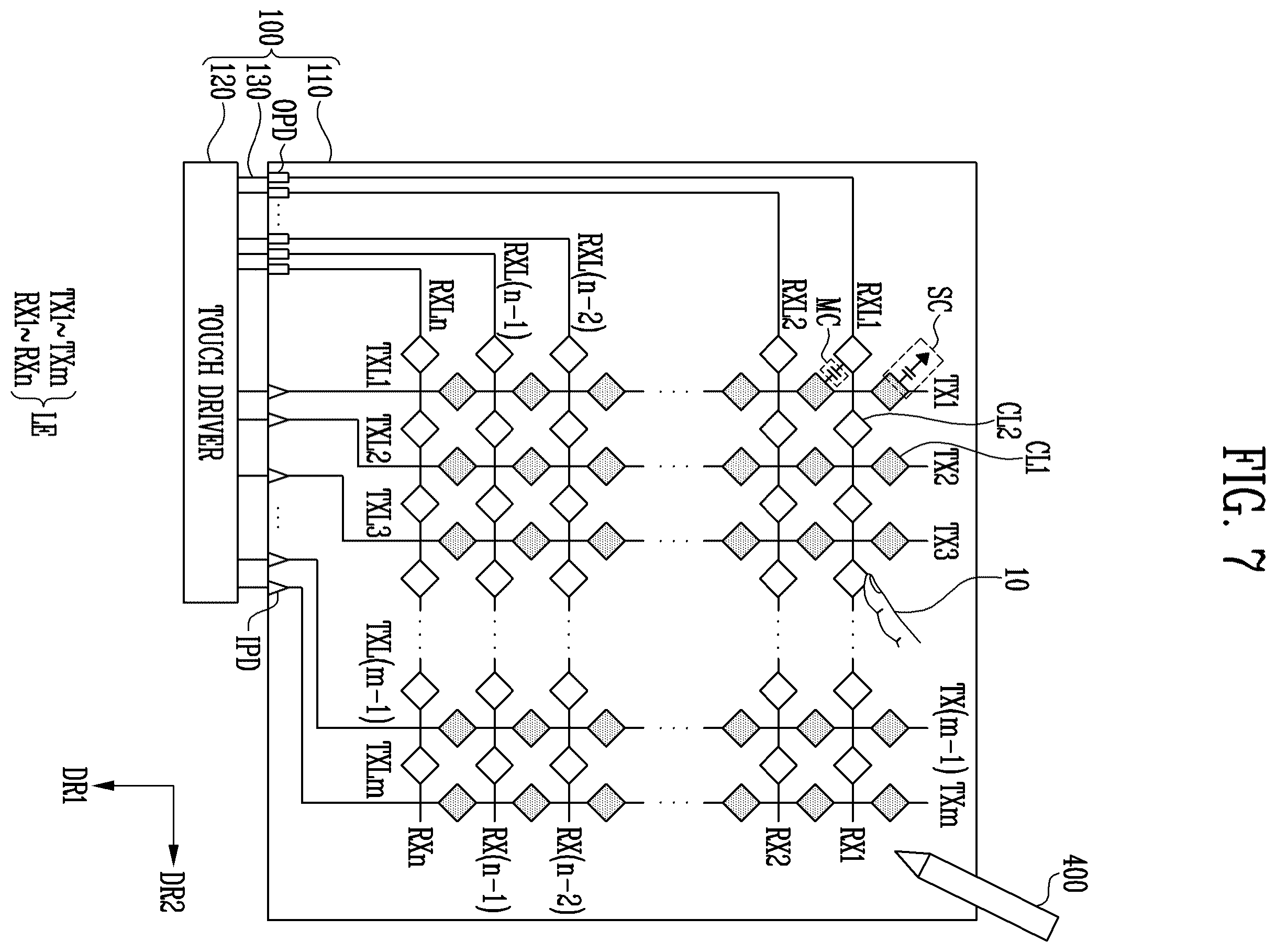 Patent US12602131 Figure 7 – Display device and driving method of the same