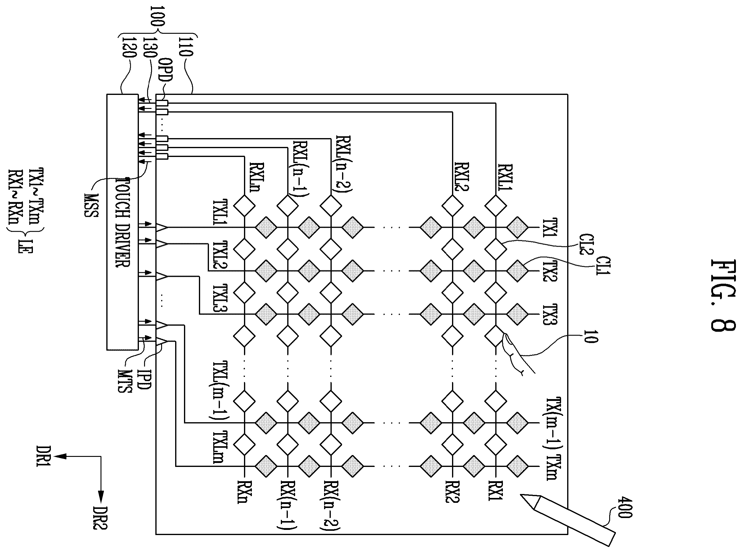 Patent US12602131 Figure 8 – Display device and driving method of the same
