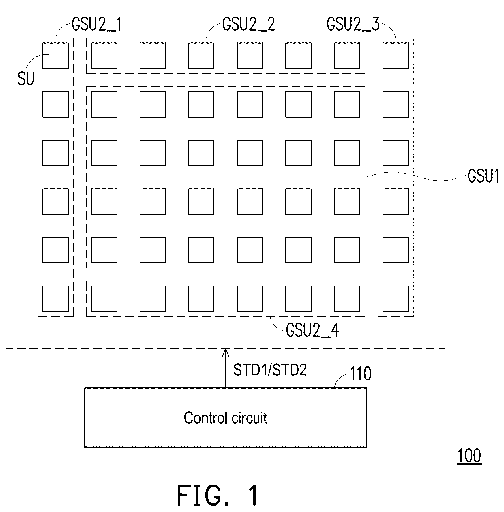 Patent US12602132 Figure 1 – Display device