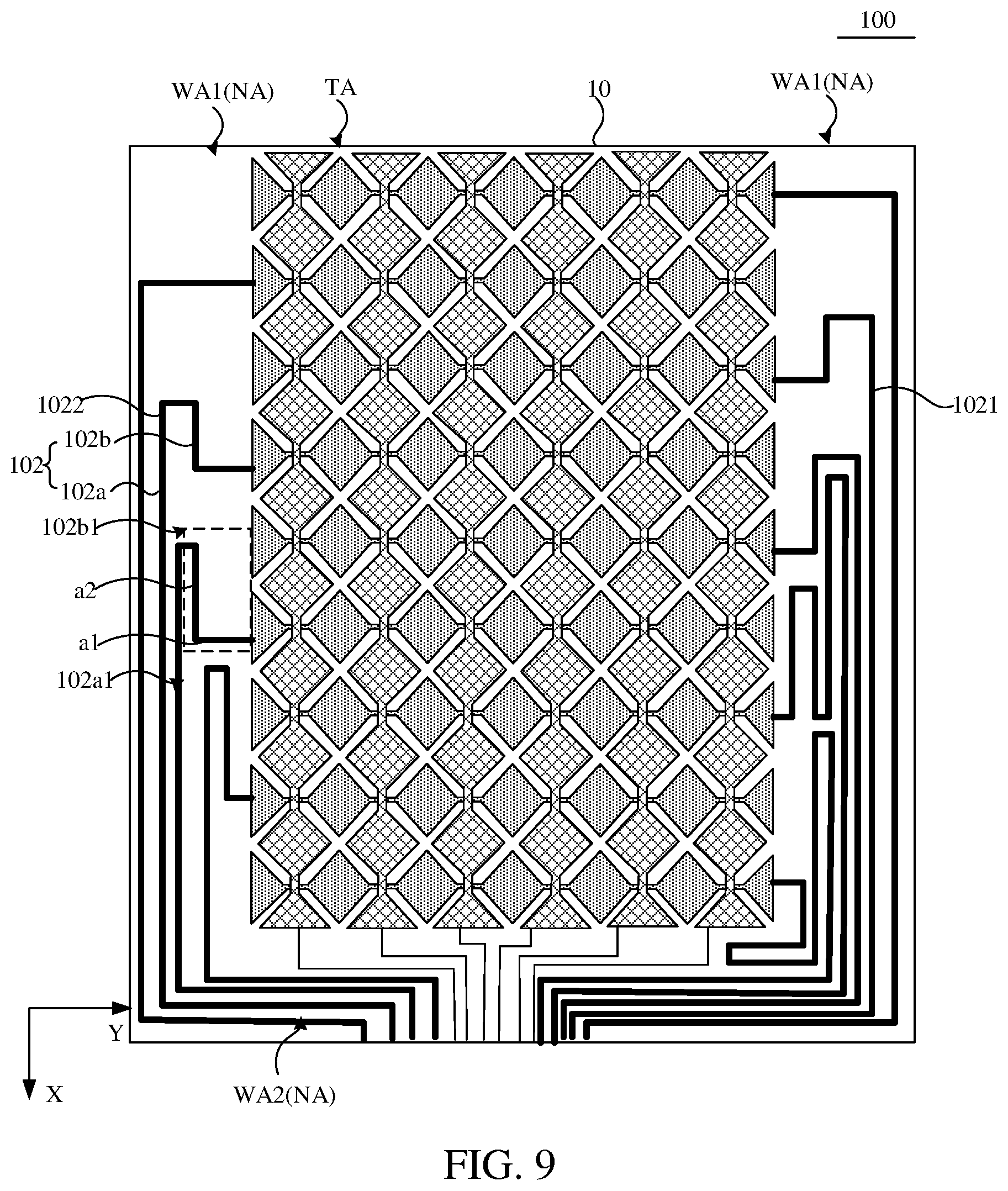 Patent US12602137 Figure 6 – Touch display panel