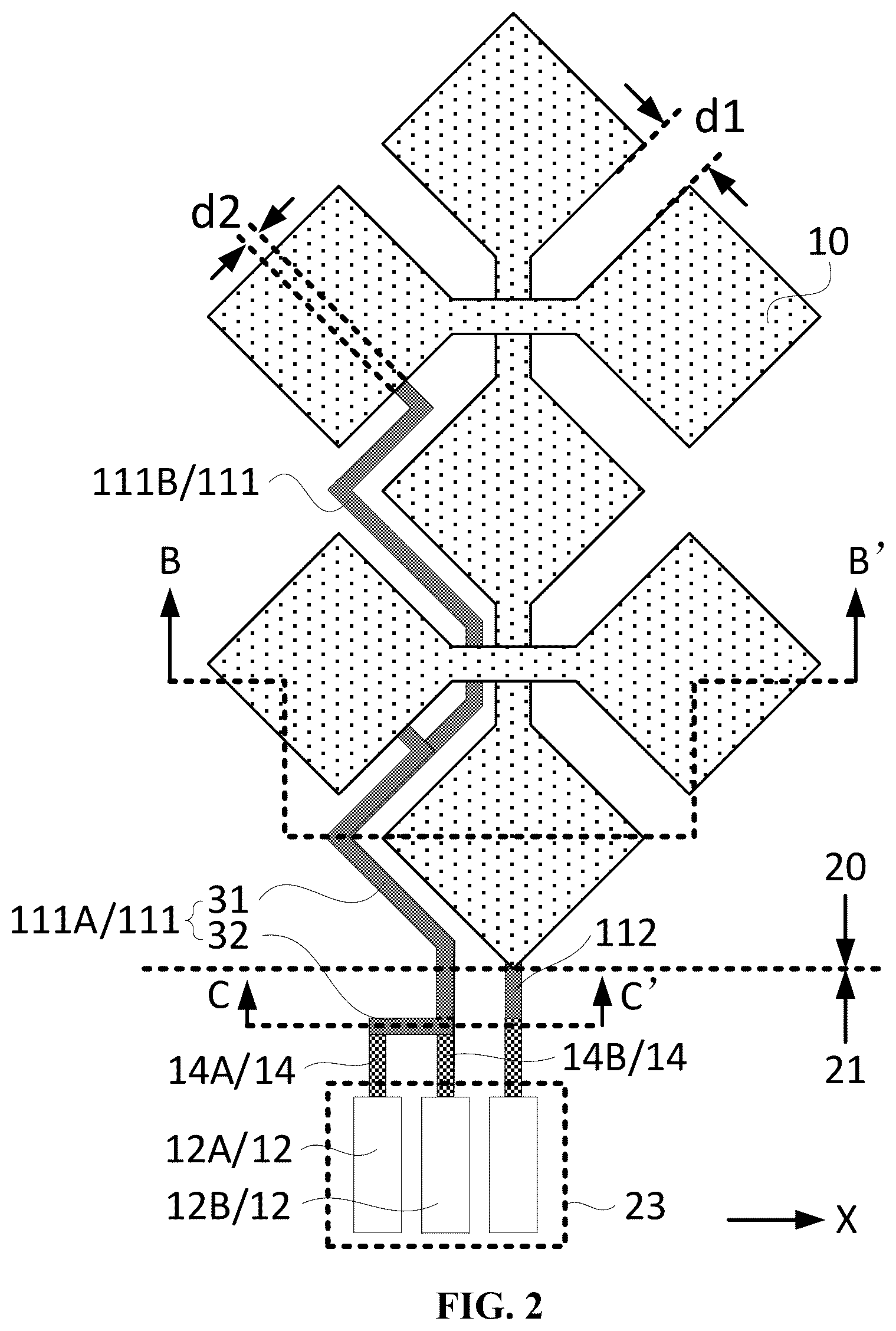 Patent US12602139 Figure 2 – Display panel and display device