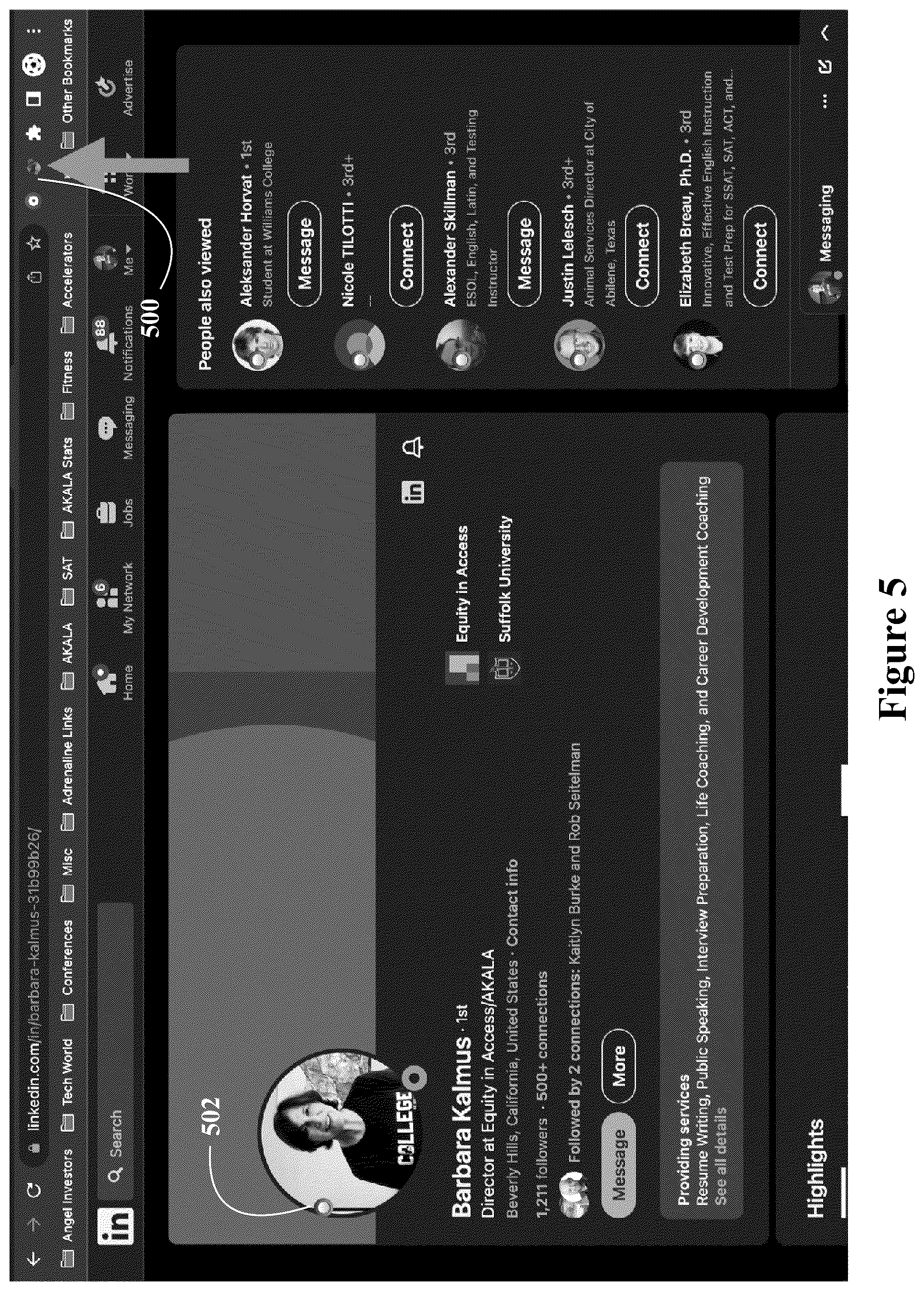 Patent US12602140 Figure 5 – System and method for contact management