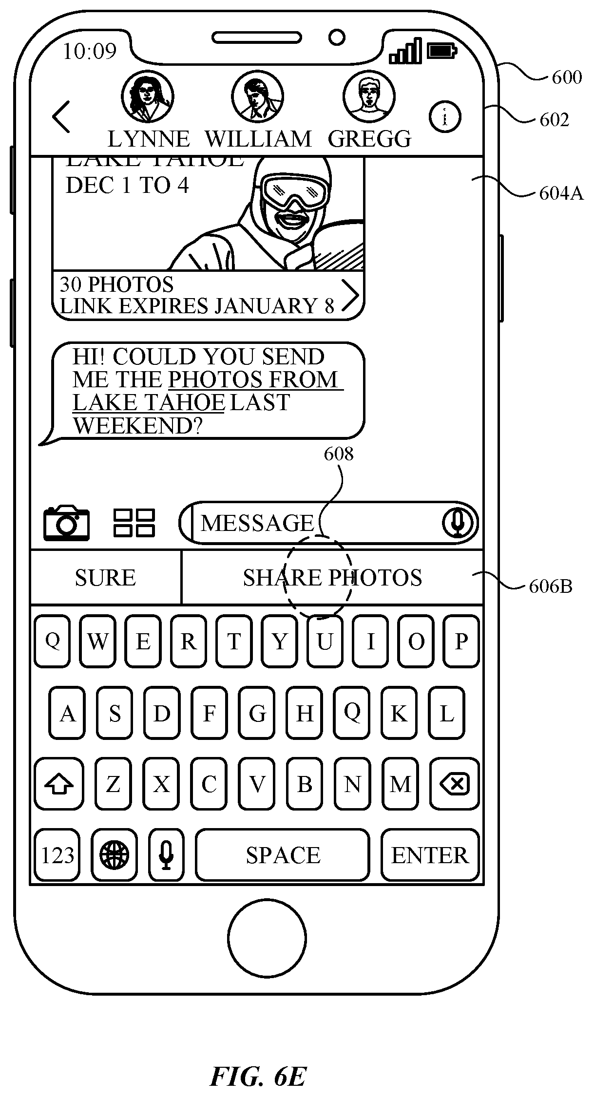 Patent US12602142 Figure 19 – User interfaces for sharing contextually relevant media content