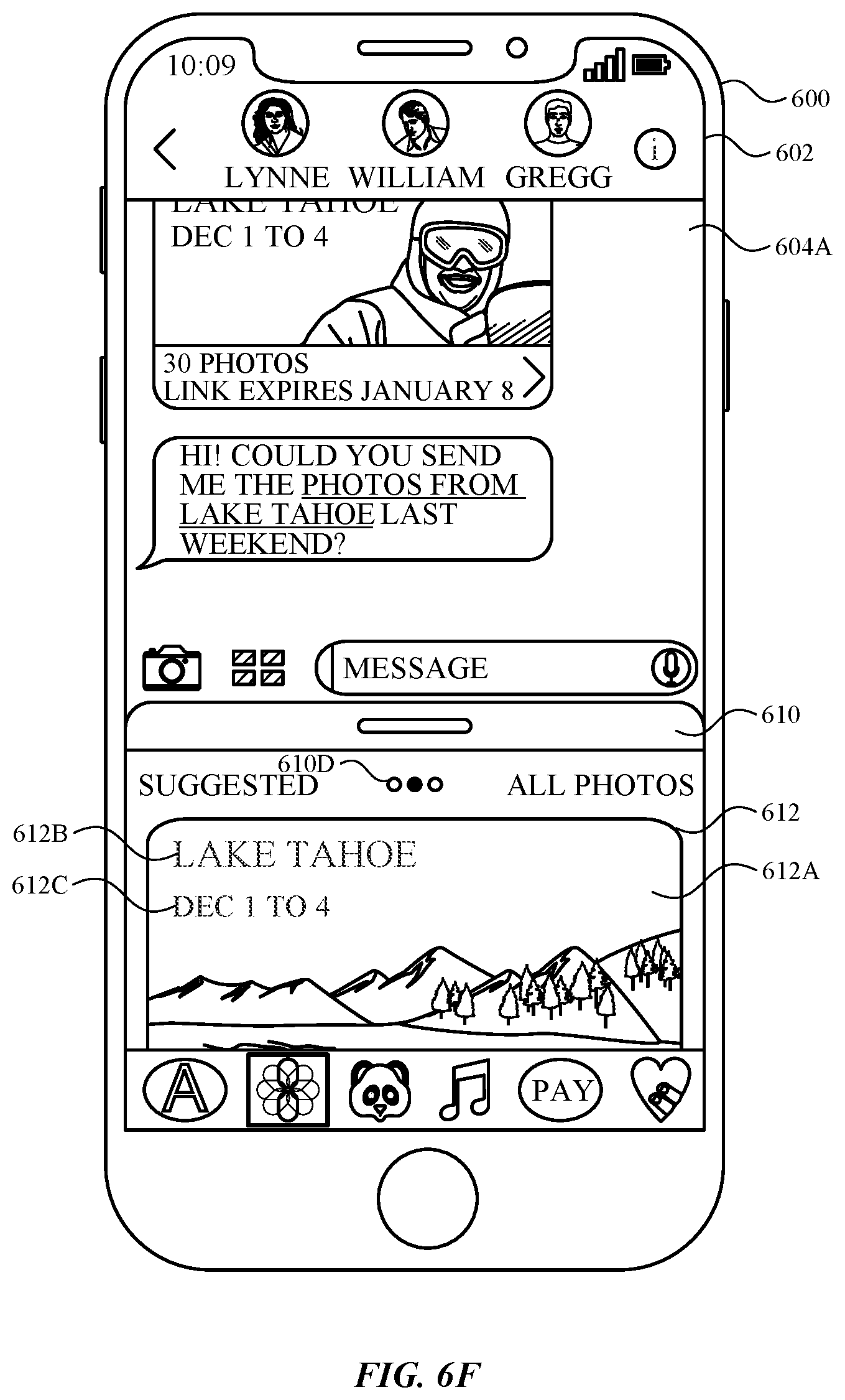 Patent US12602142 Figure 20 – User interfaces for sharing contextually relevant media content
