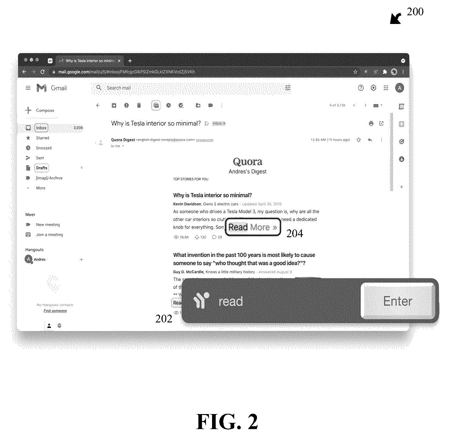 Patent US12602143 Figure 2 – Methods to infer content relationships from user actions and system automations