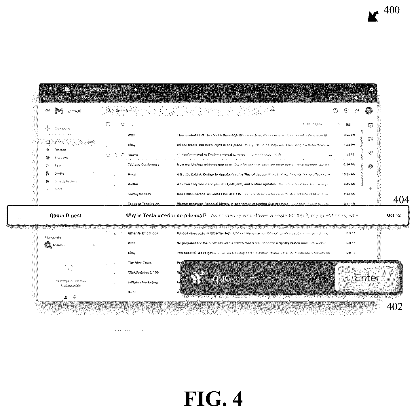 Patent US12602143 Figure 4 – Methods to infer content relationships from user actions and system automations