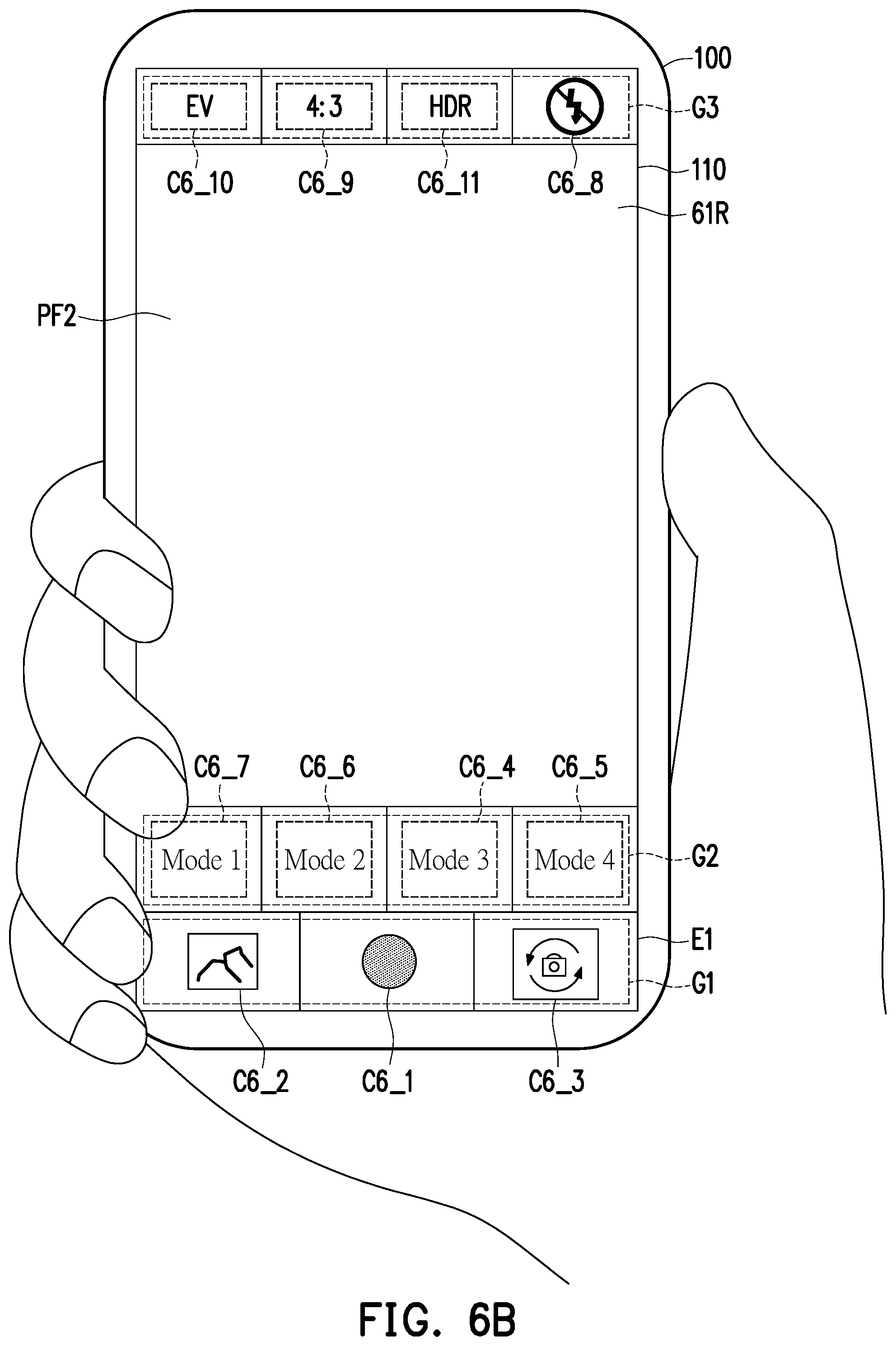 Patent US12602151 Figure 6 – Mobile electronic device and operation interface adjustment method thereof based on handedness status and frequency of use