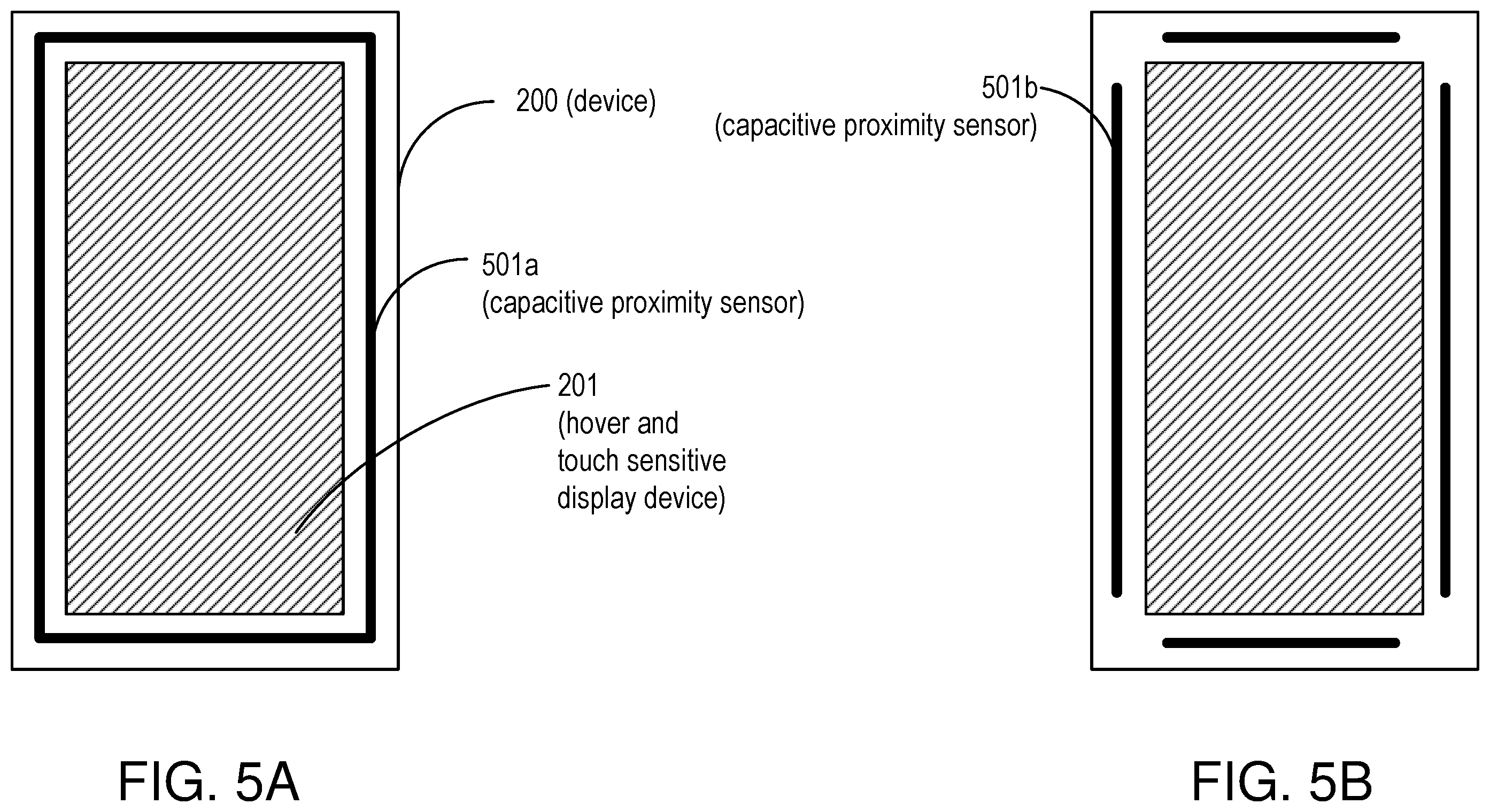 Patent US12602155 Figure 5 – One-handed operation of a device user interface