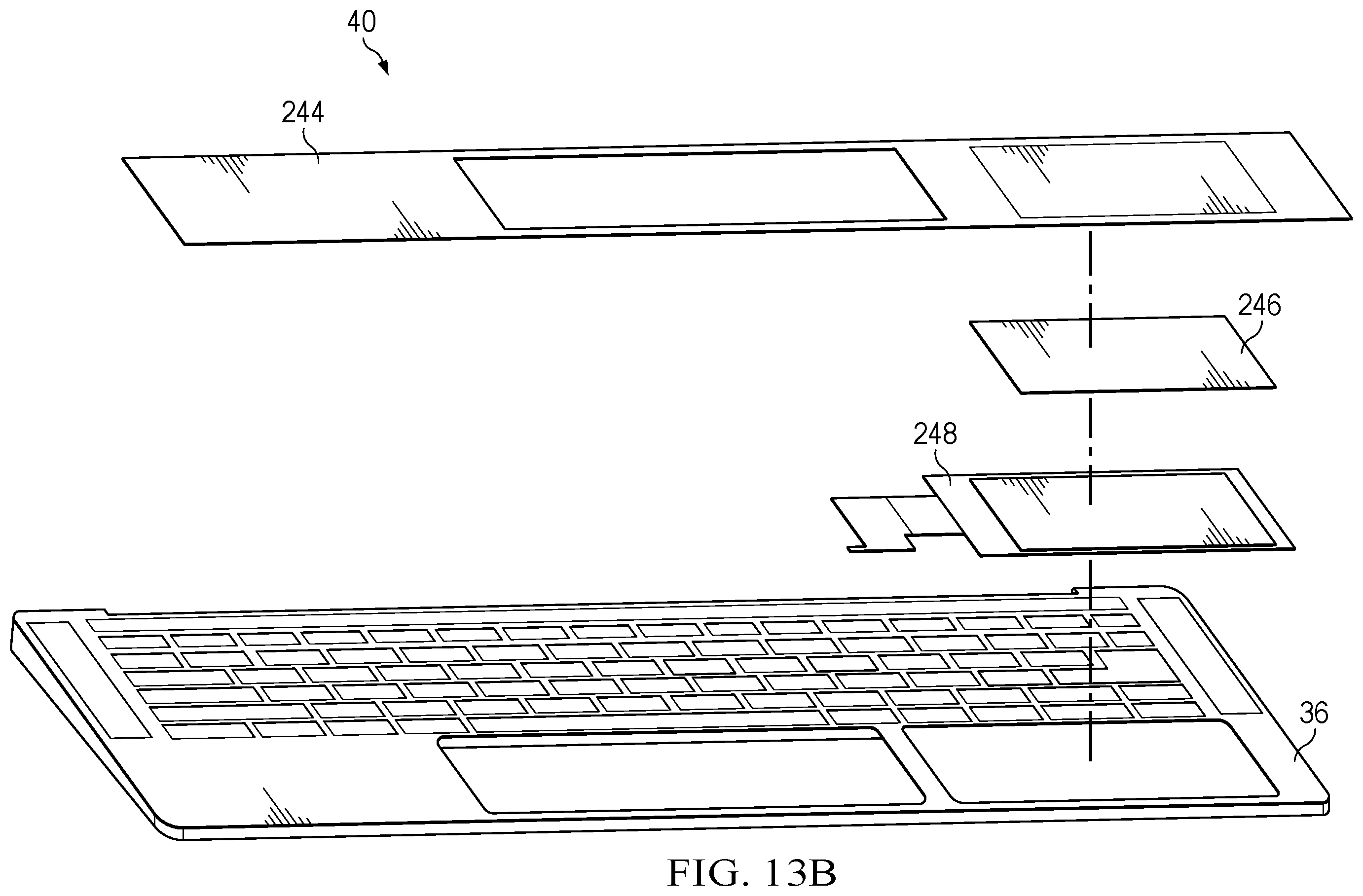 Patent US12602156 Figure 17 – Information handling system touch detection palm rest to support touch function row