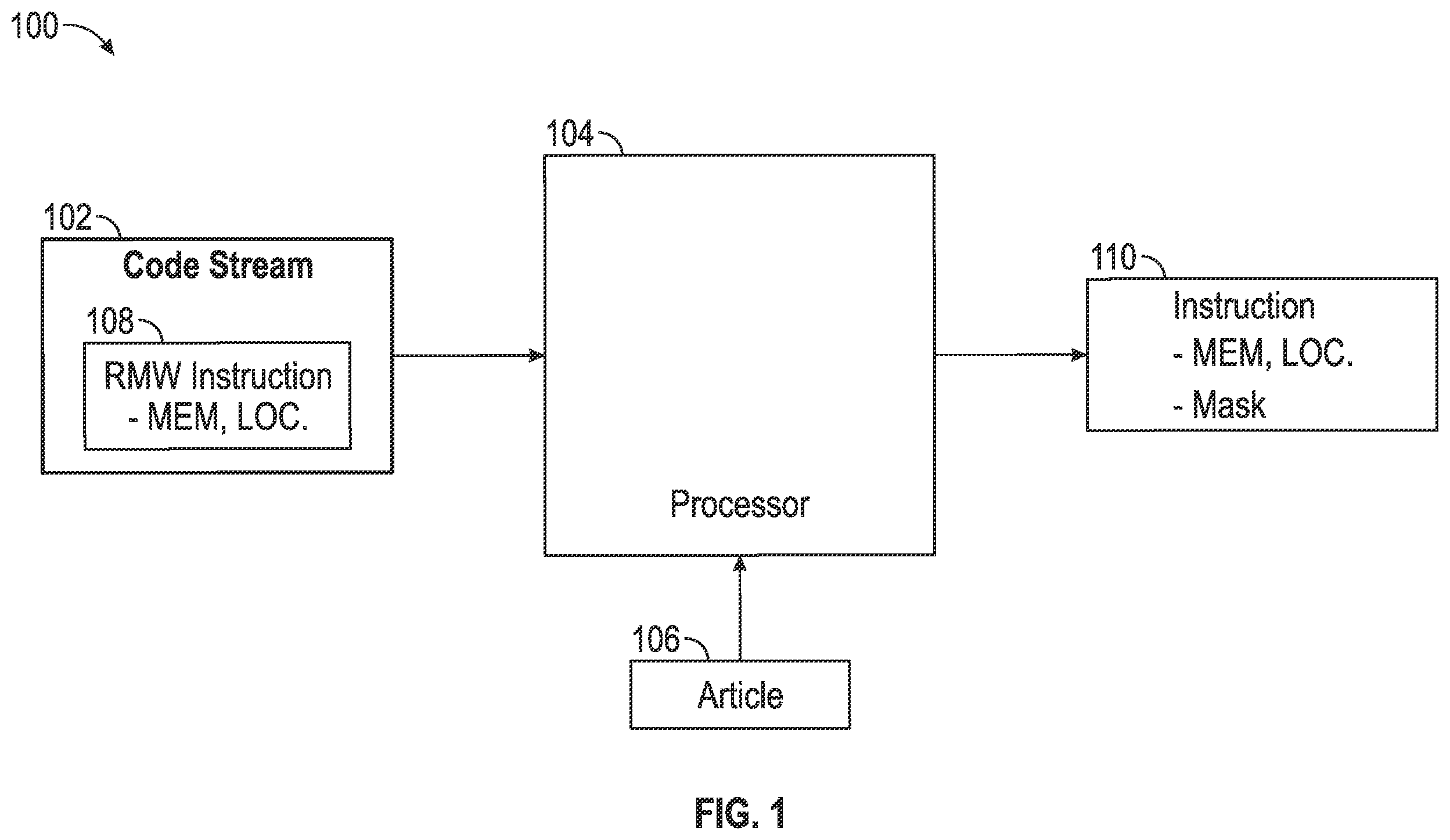 Patent US12602161 Figure 1 – Accelerated read, modify, write operations
