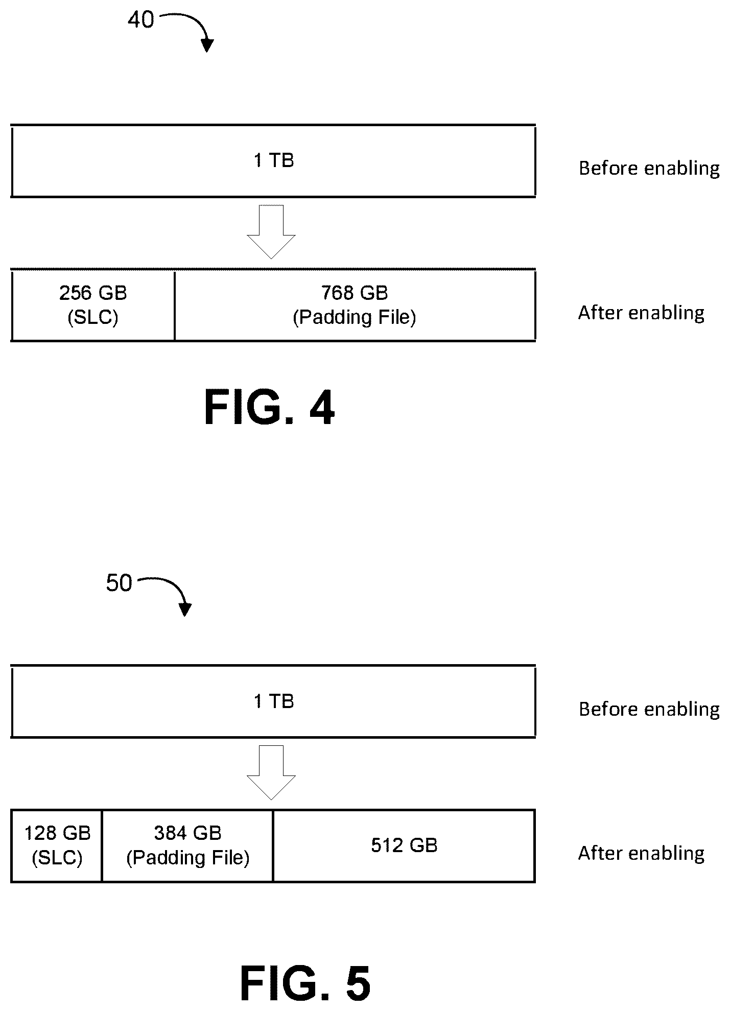 Patent US12602182 Figure 3 – User configurable SLC memory size