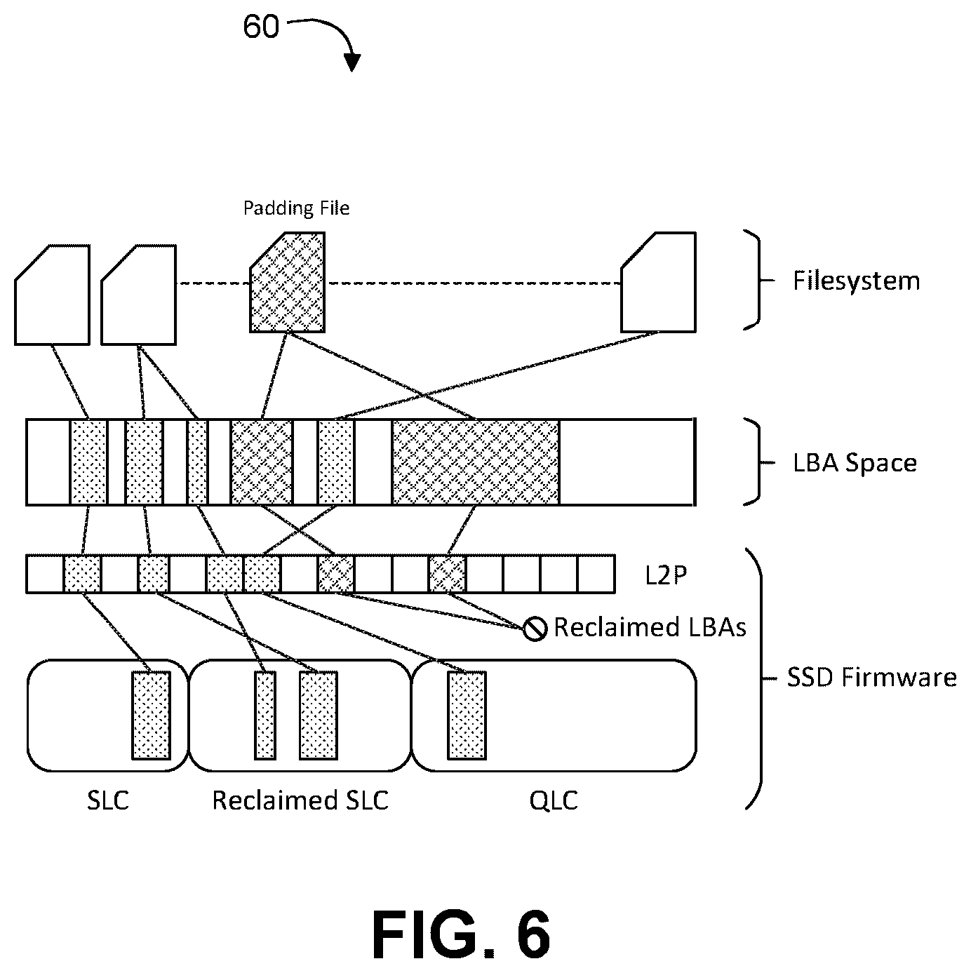 Patent US12602182 Figure 4 – User configurable SLC memory size