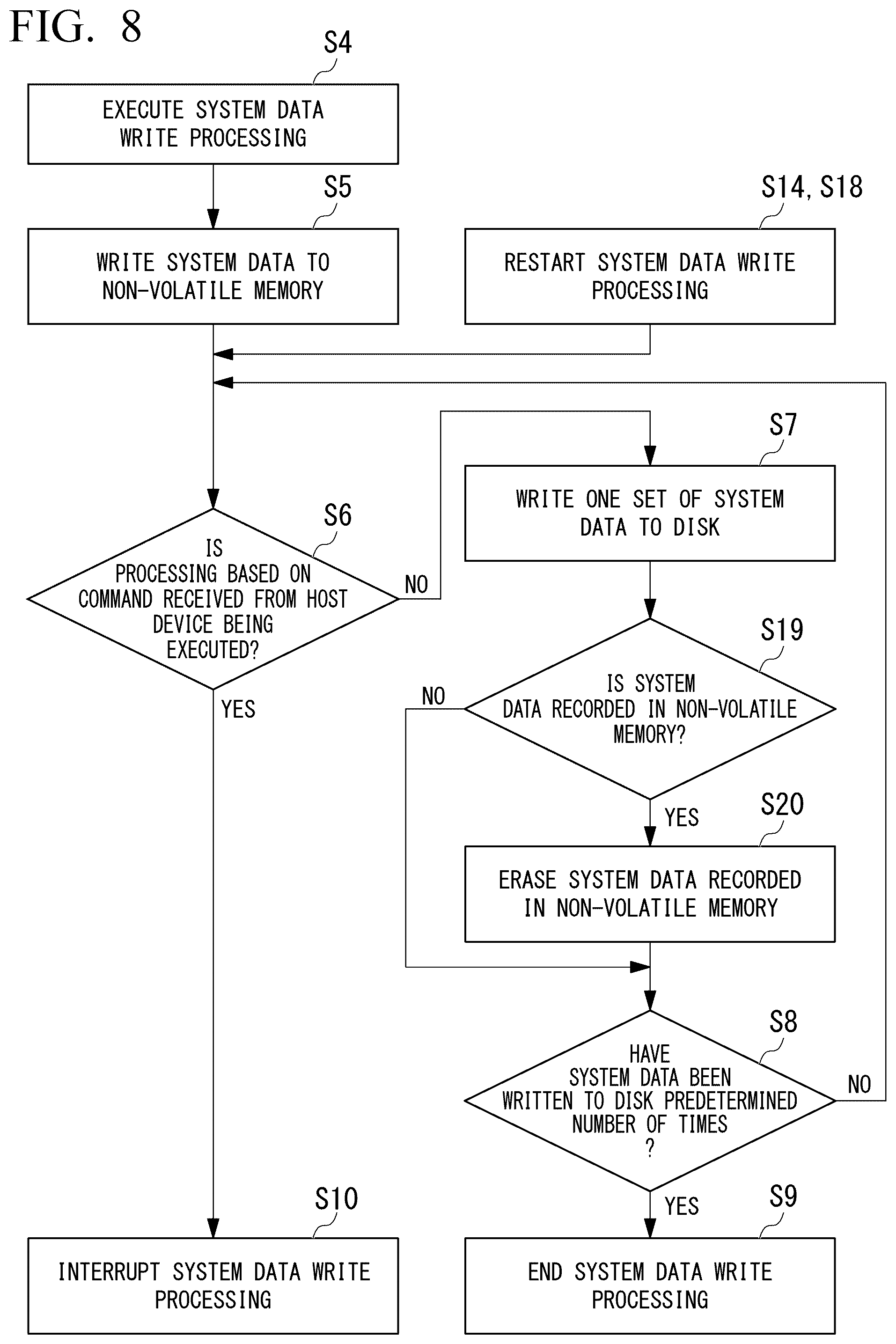 Patent US12602188 Figure 8 – Disk device and recording method