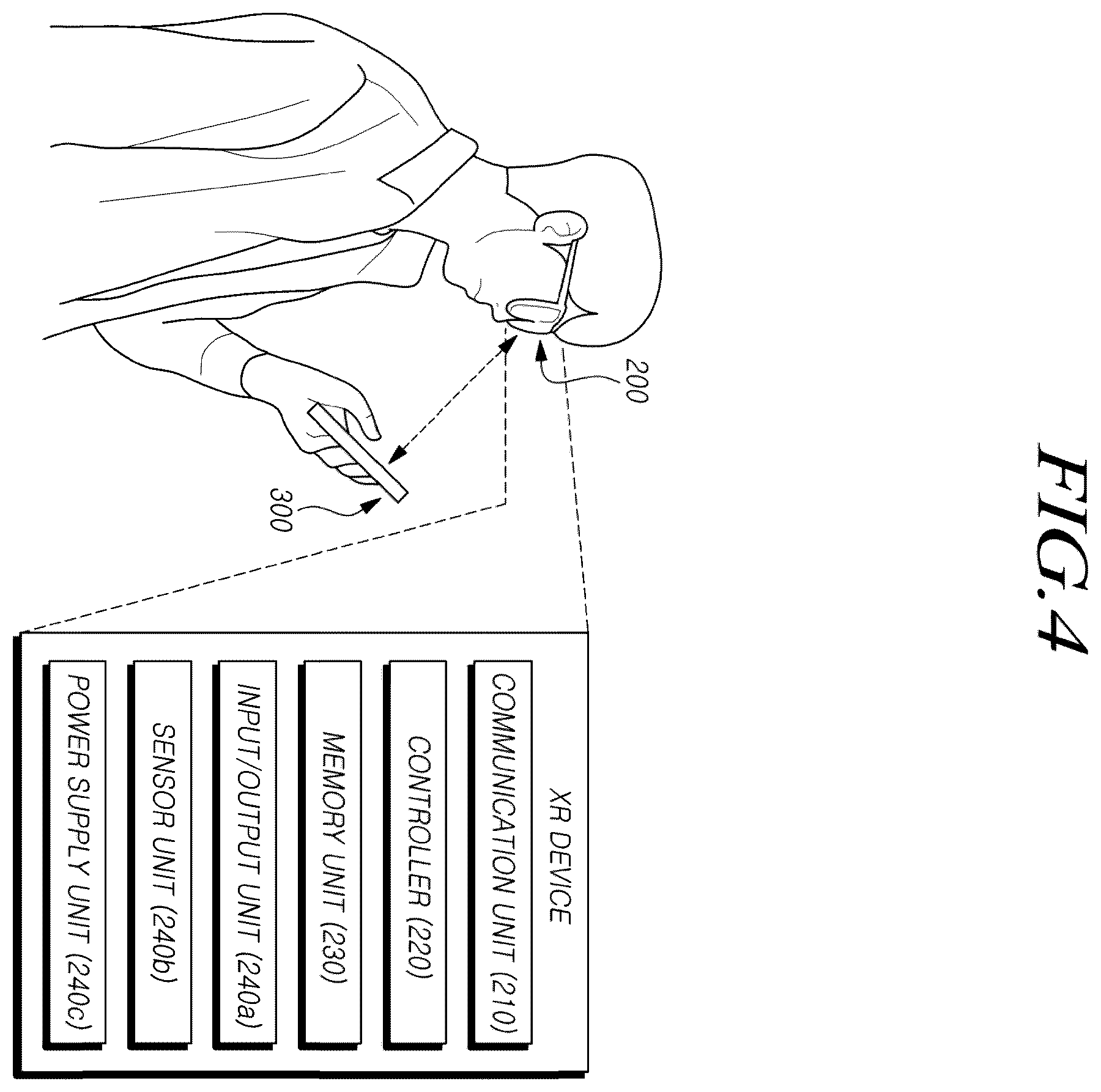 Patent US12602194 Figure 4 – XR device, electronic device and control method thereof