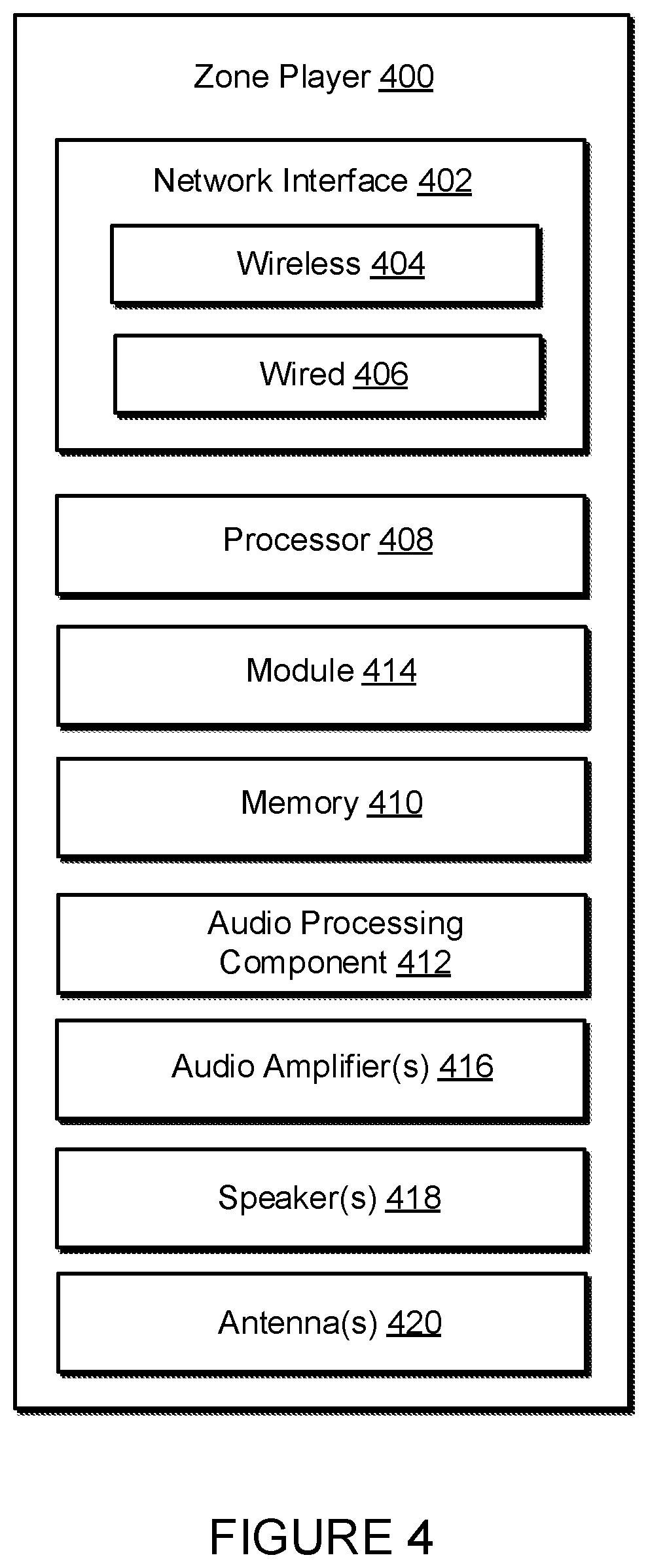Patent US12602196 Figure 4 – Audio playback adjustment