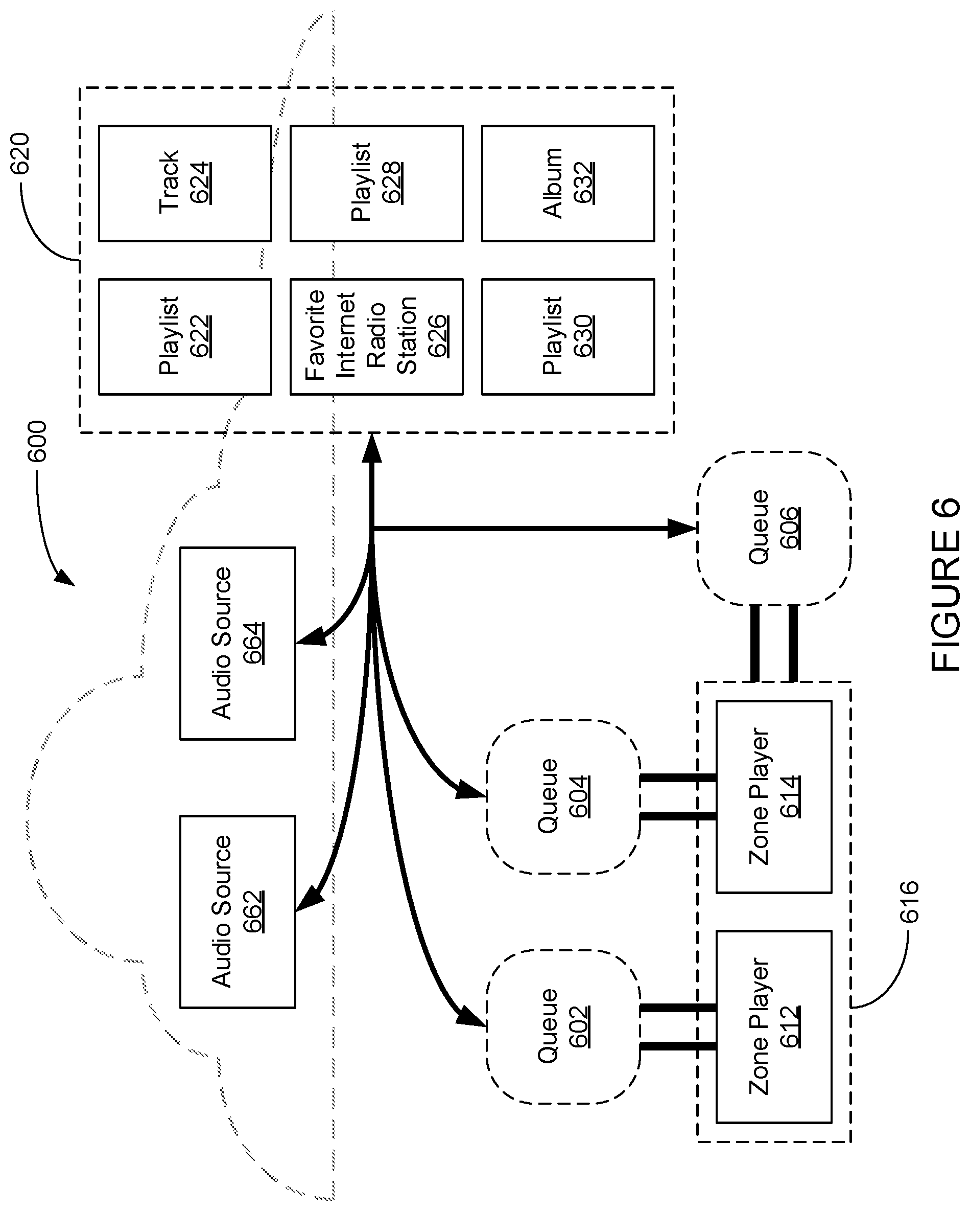Patent US12602196 Figure 6 – Audio playback adjustment
