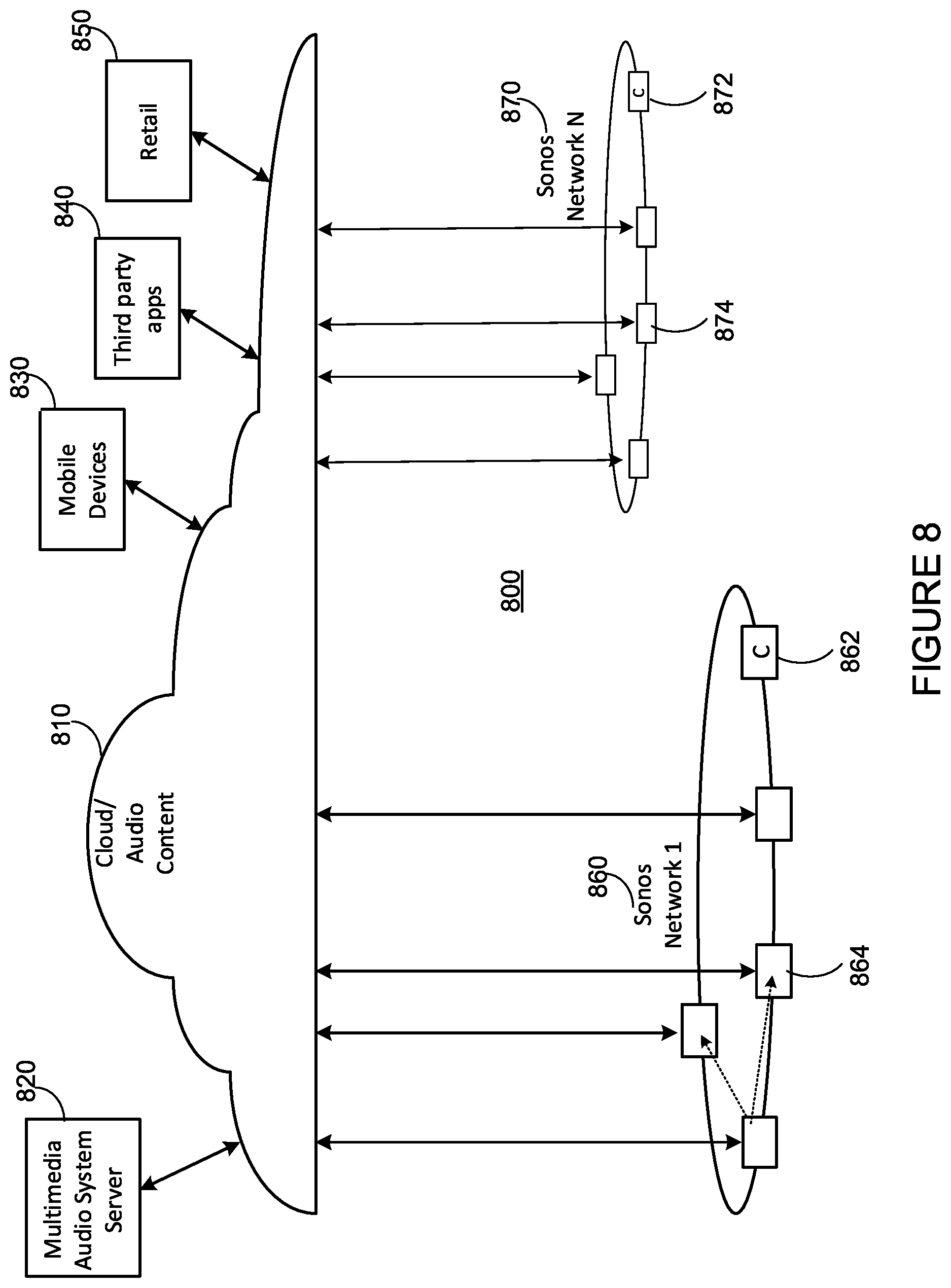 Patent US12602196 Figure 8 – Audio playback adjustment