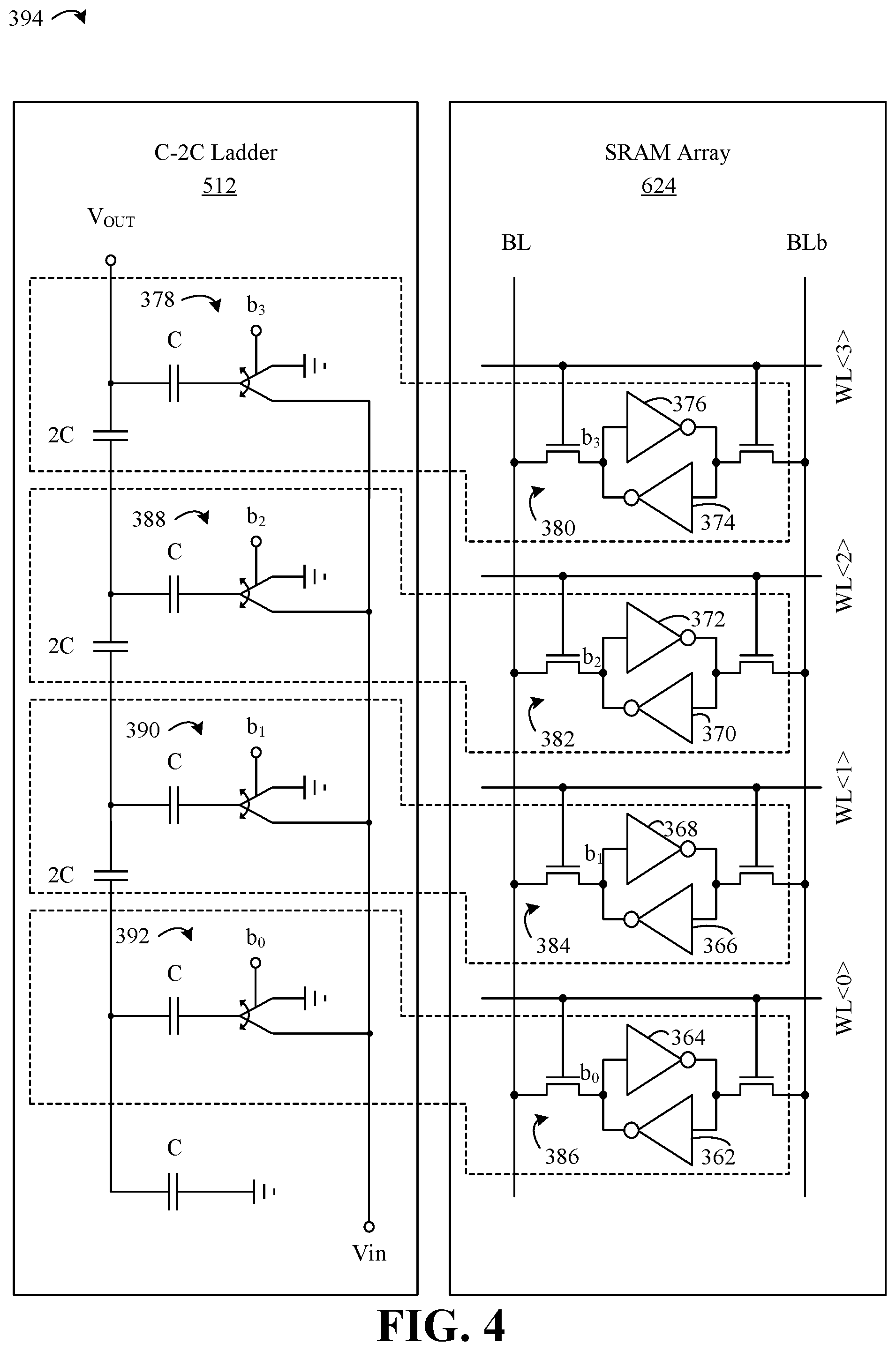 Patent US12602200 Figure 6 – Analog multiply-accumulate unit for multibit in-memory cell computing