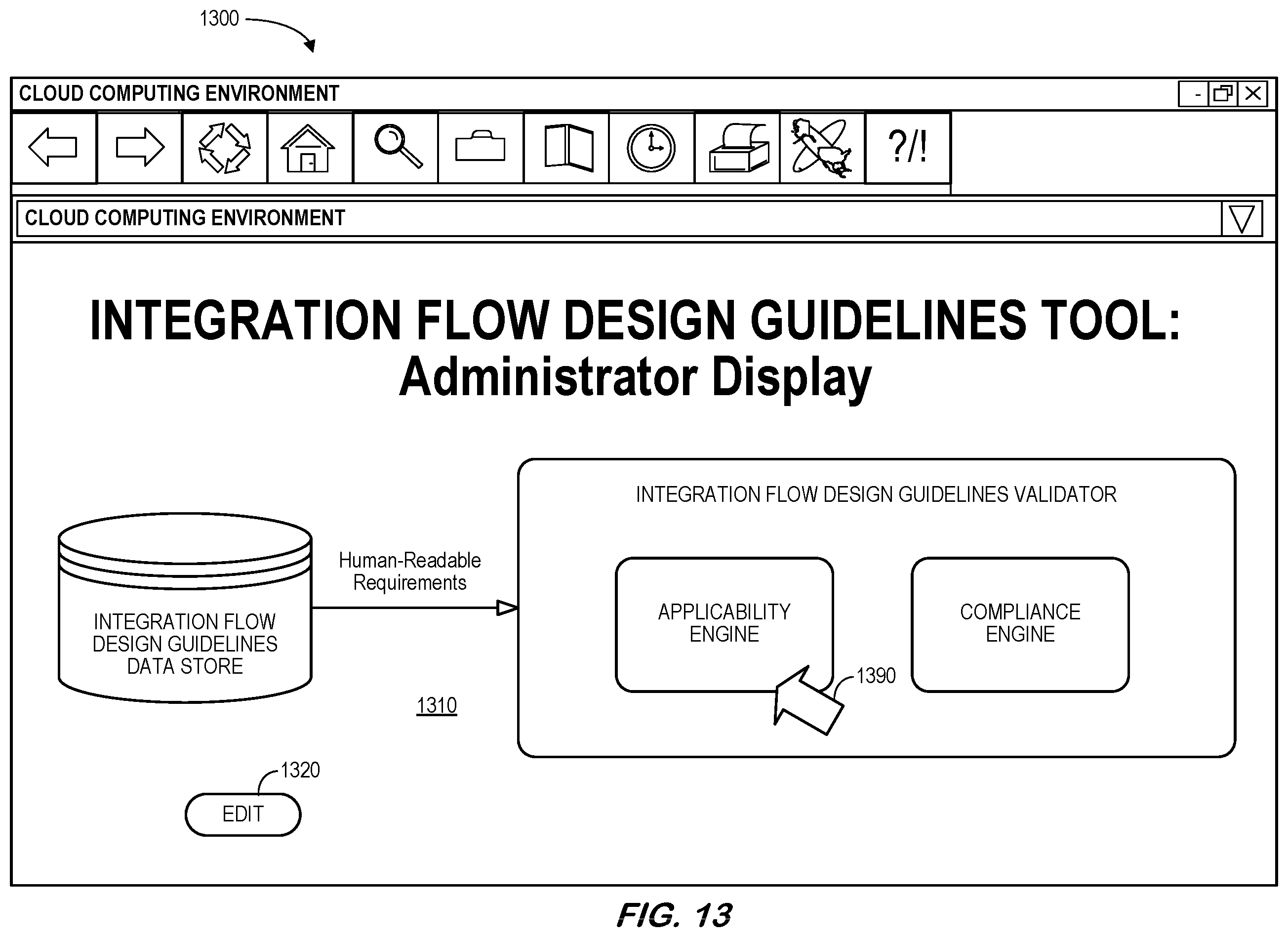Patent US12602203 Figure 15 – Integration flow design guidelines validator