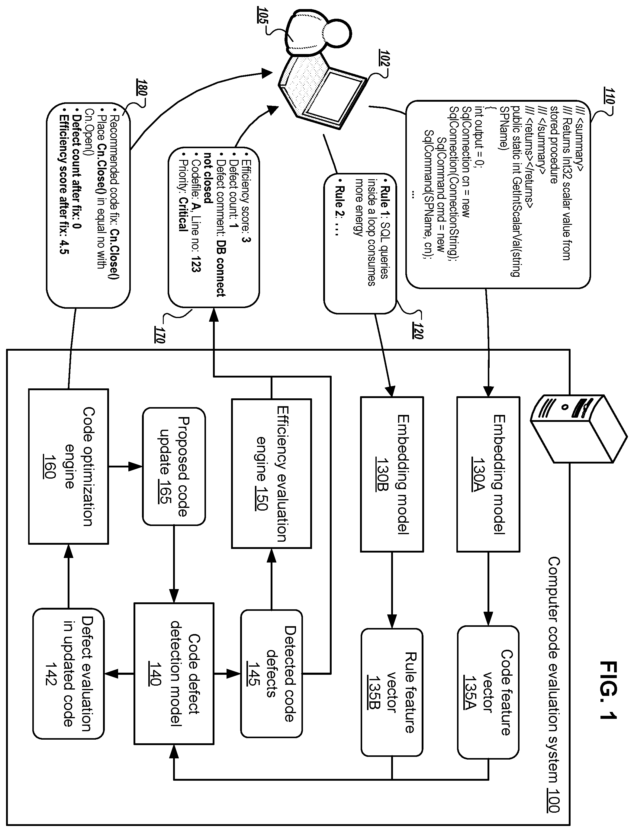 Patent US12602214 Figure 1 – Dynamic evaluation and improvement of energy efficiency of computer code