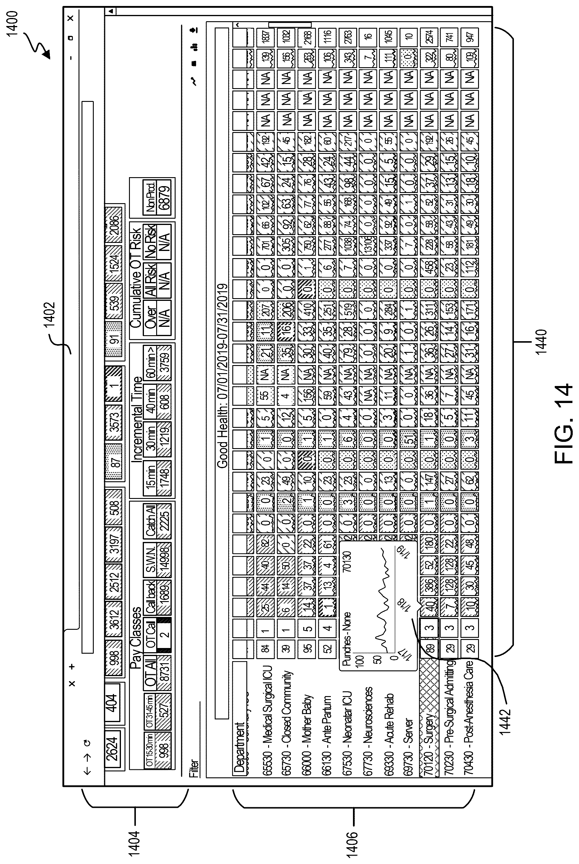 Patent US12602238 Figure 14 – Disparate data aggregation for user interface customization