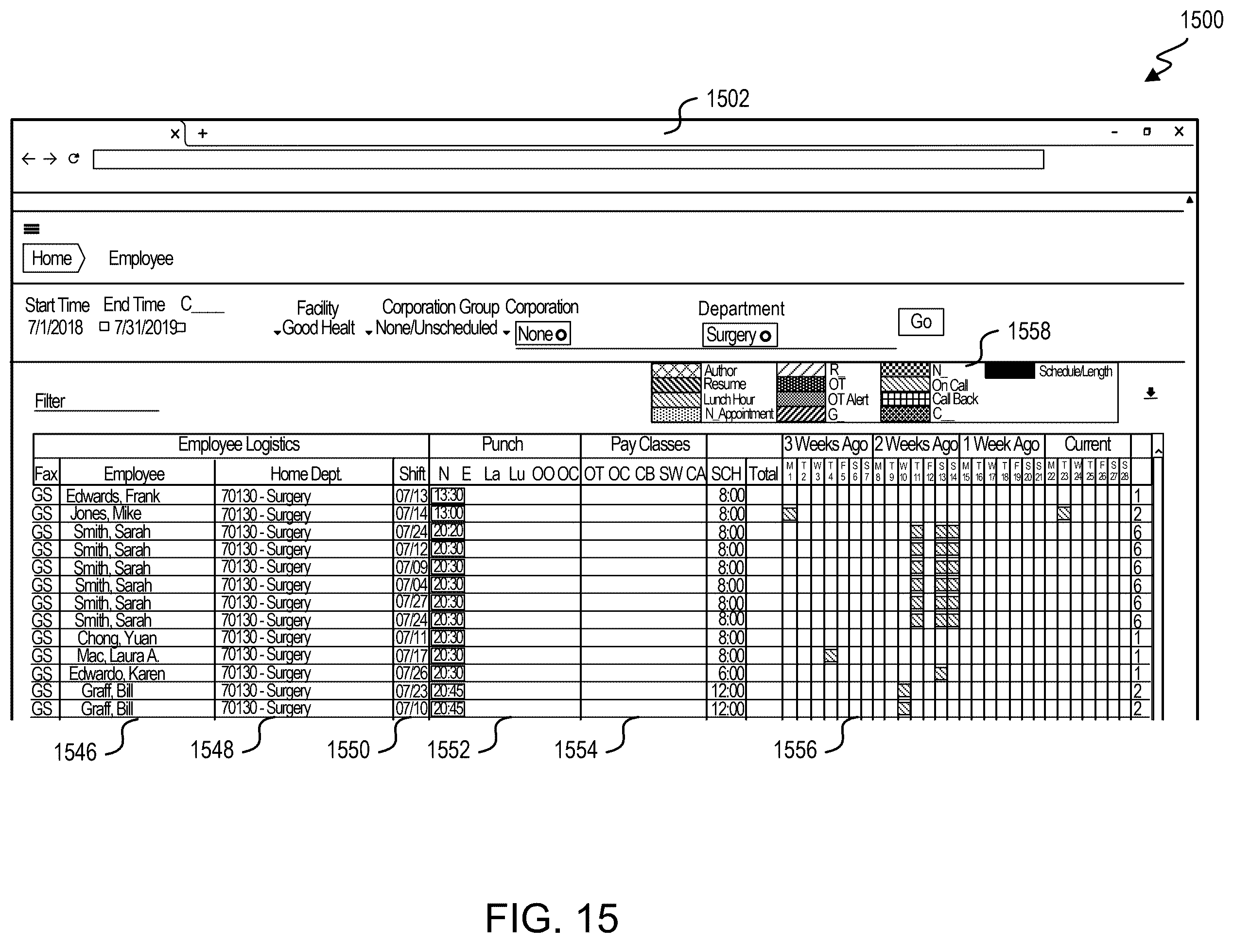 Patent US12602238 Figure 15 – Disparate data aggregation for user interface customization