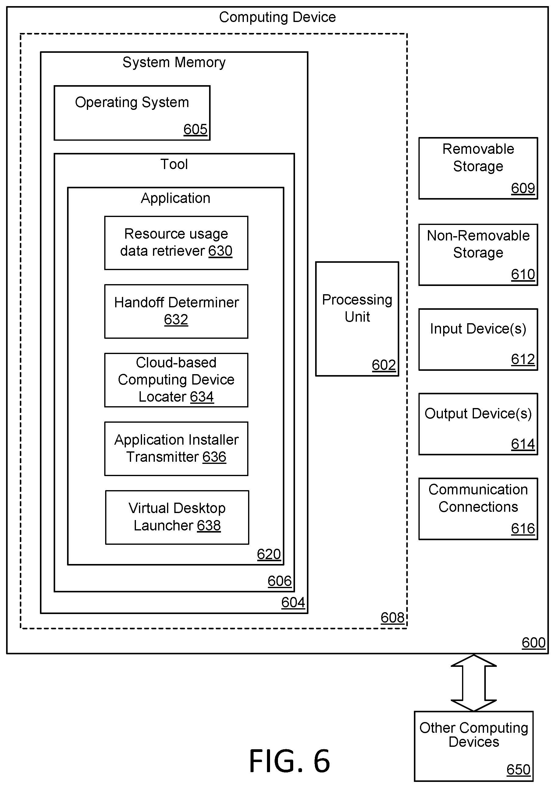 Patent US12602247 Figure 11 – Handoff of executing application between local and cloud-based computing devices