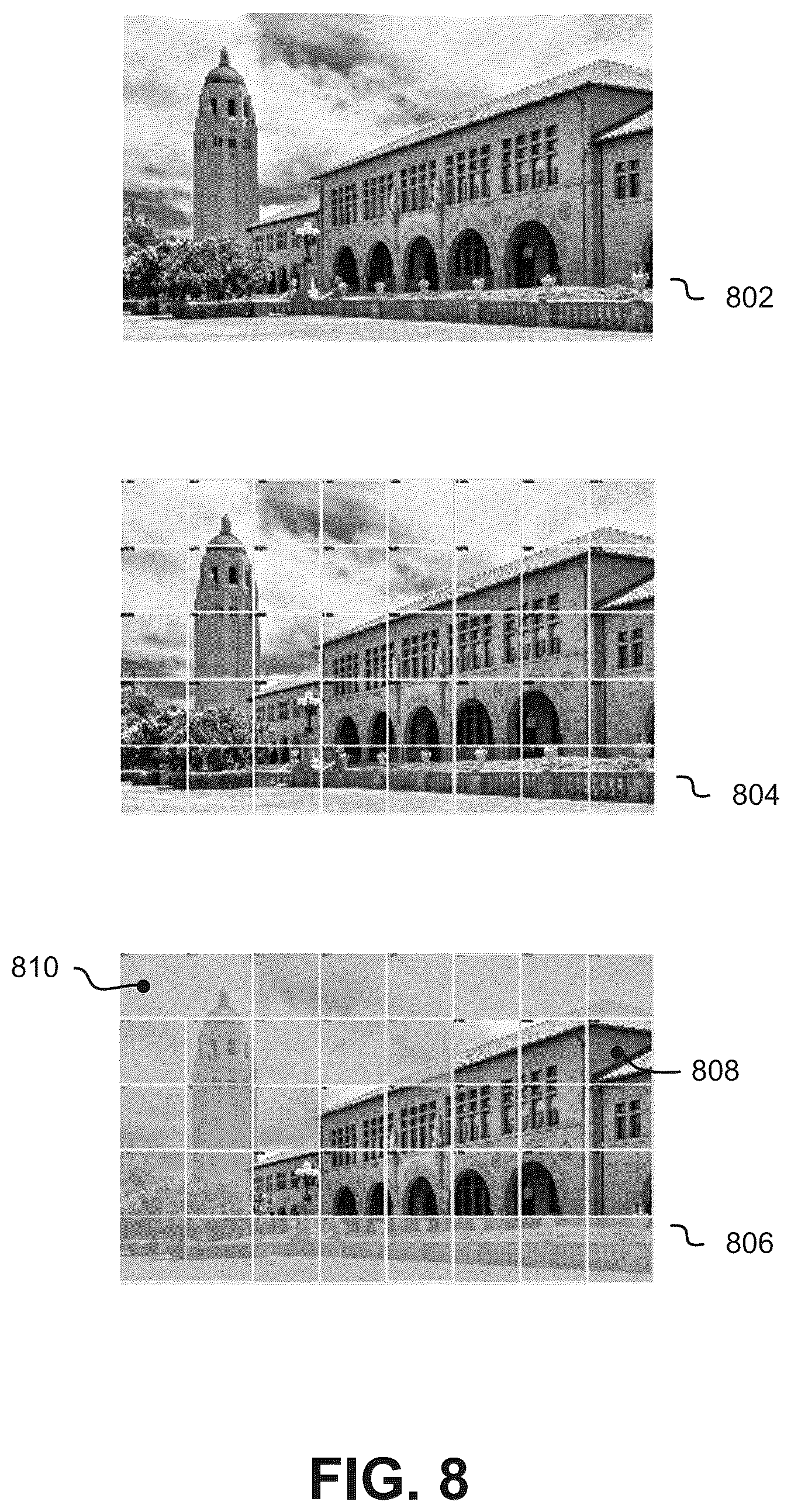 Patent US12602252 Figure 8 – Sparse matrix multiplication in a neural network