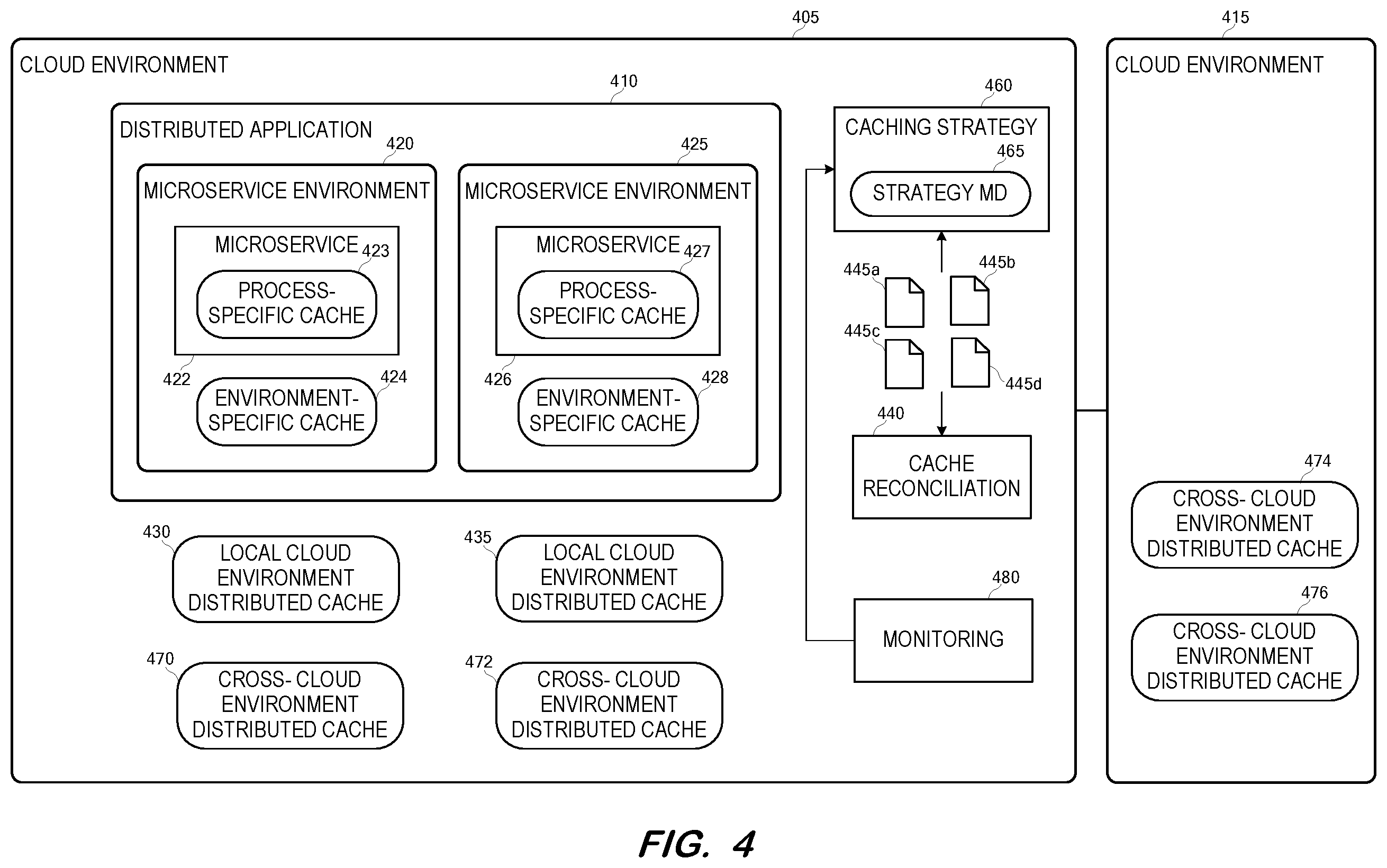 Patent US12602325 Figure 4 – Caching strategy determination and injection