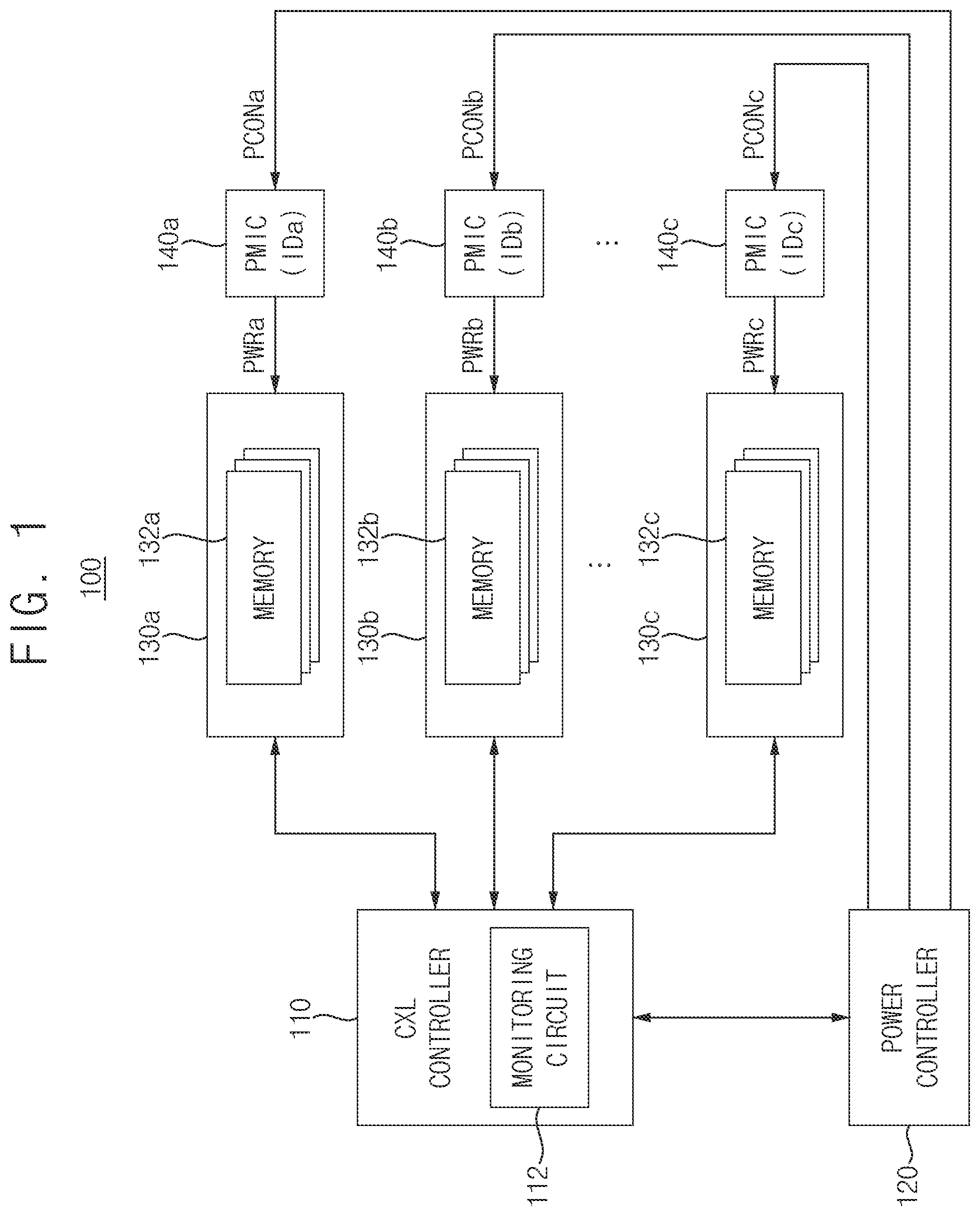 Patent US12602341 Figure 1 – Memory expander and computing system including the same