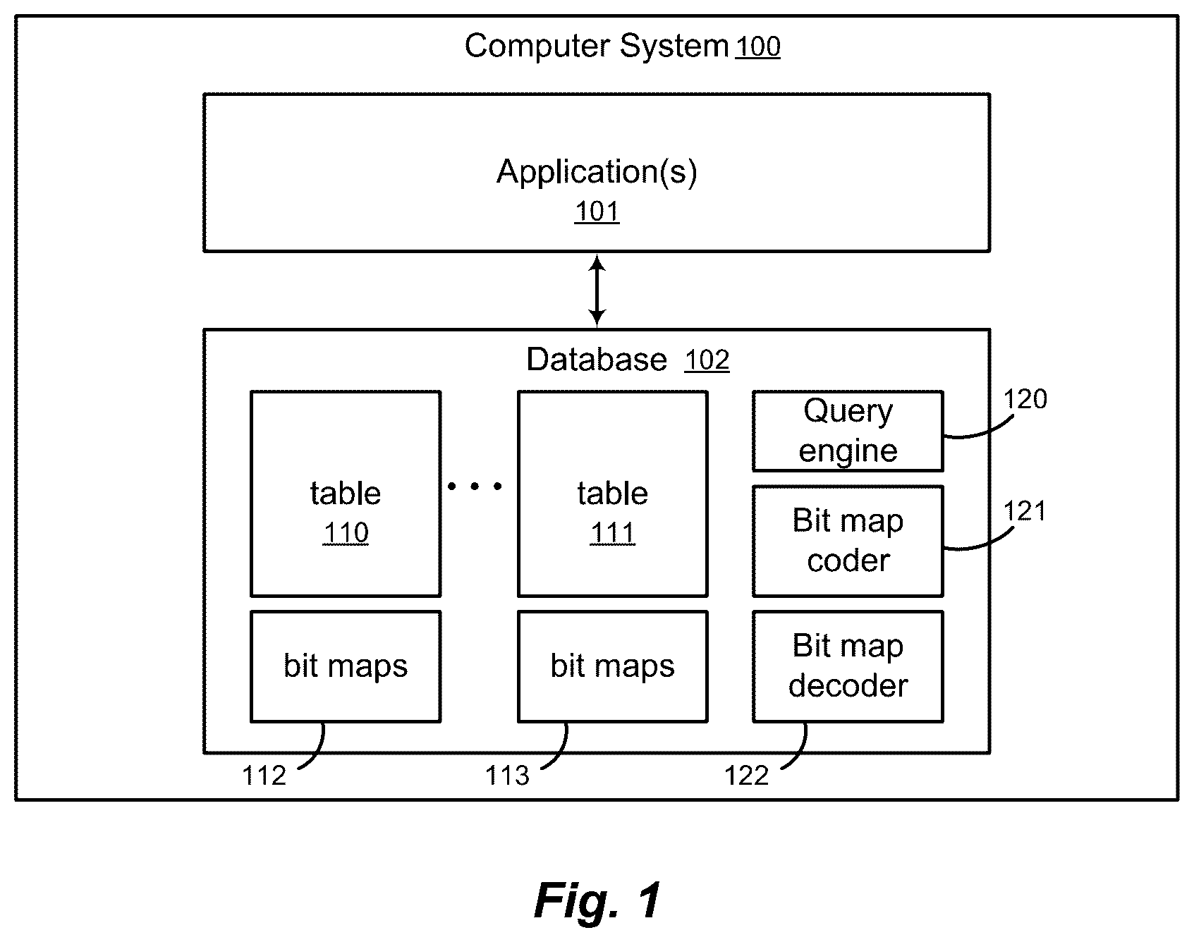 Patent US12602363 — Overlay bitmaps for indexing and querying data — Figure 1