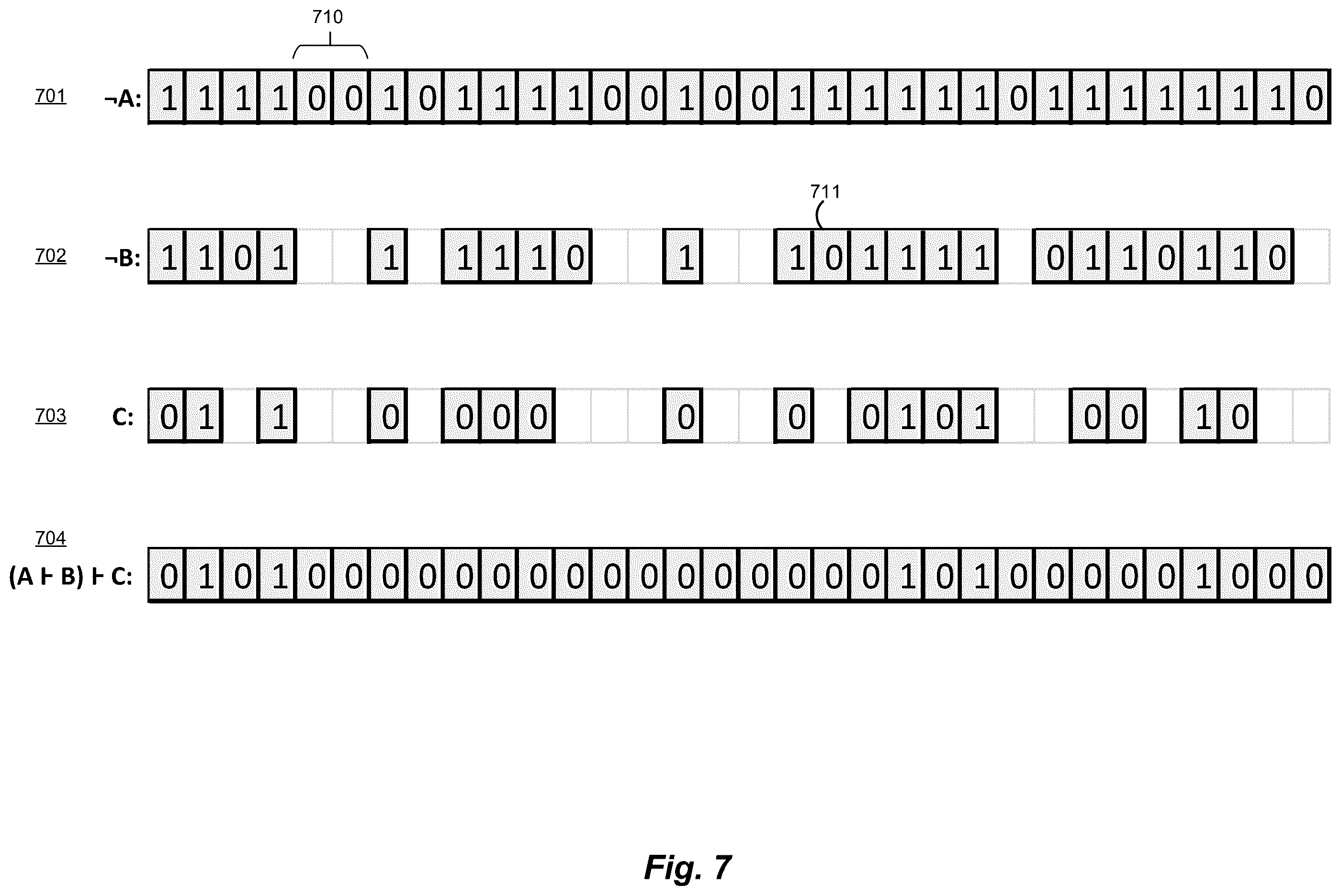 Patent US12602363 Figure 7 – Overlay bitmaps for indexing and querying data