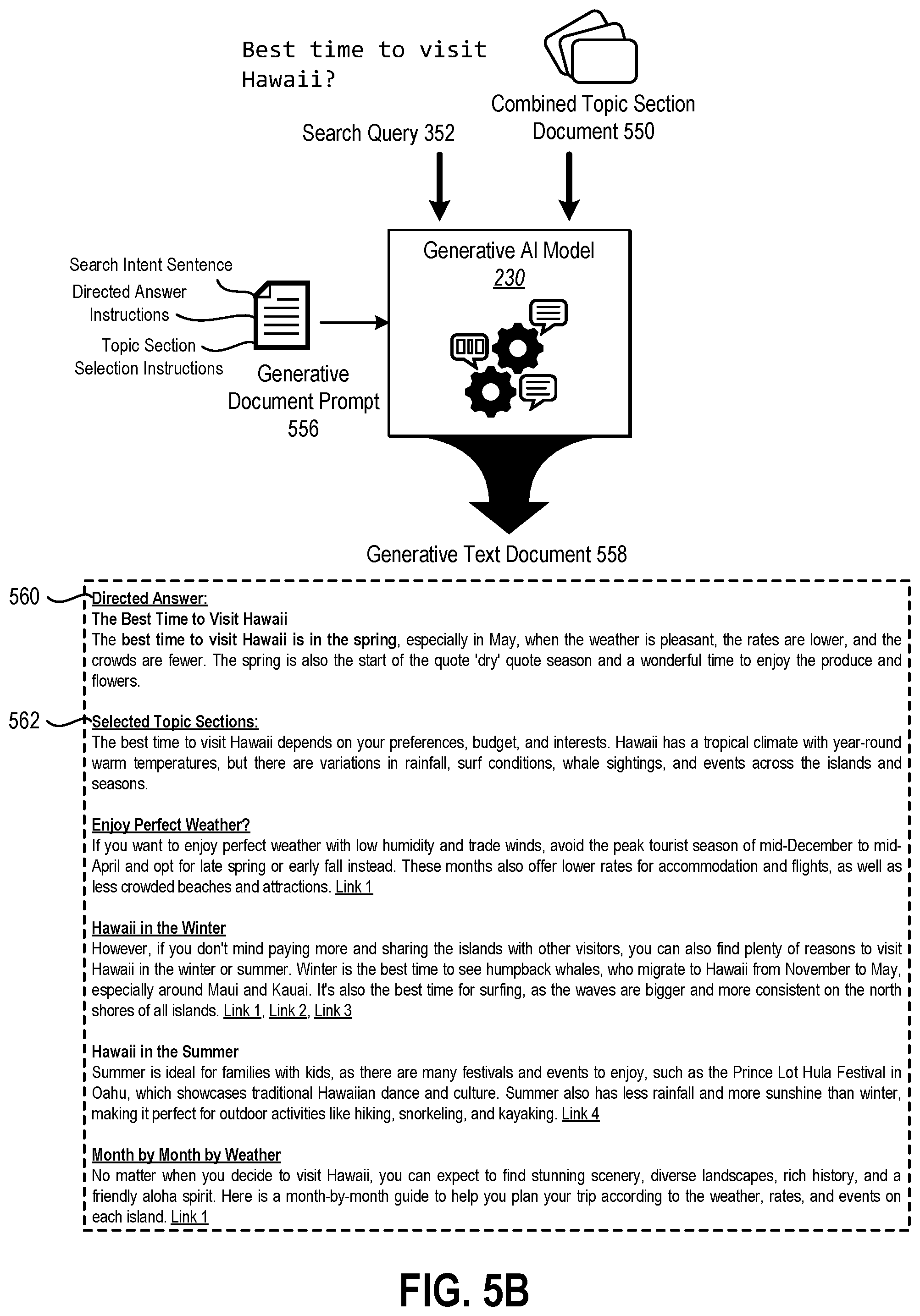 Patent US12602388 Figure 8 – Generative search engine text documents