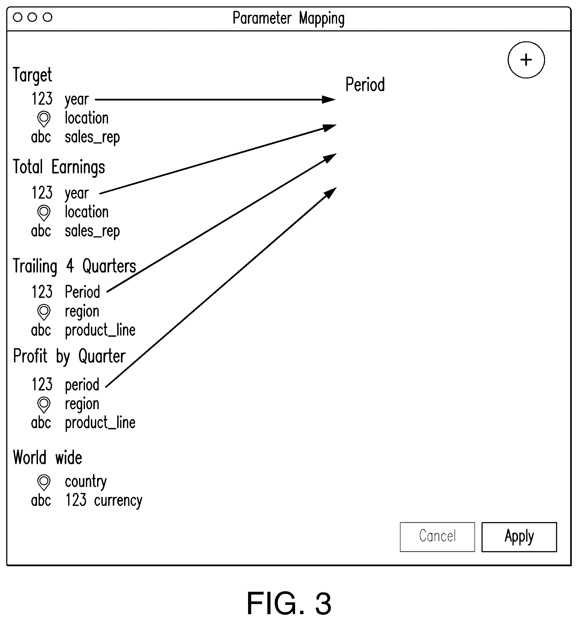 Patent US12602395 Figure 3 – Apparatus and method for filtering visualizations from or across different analytics platforms