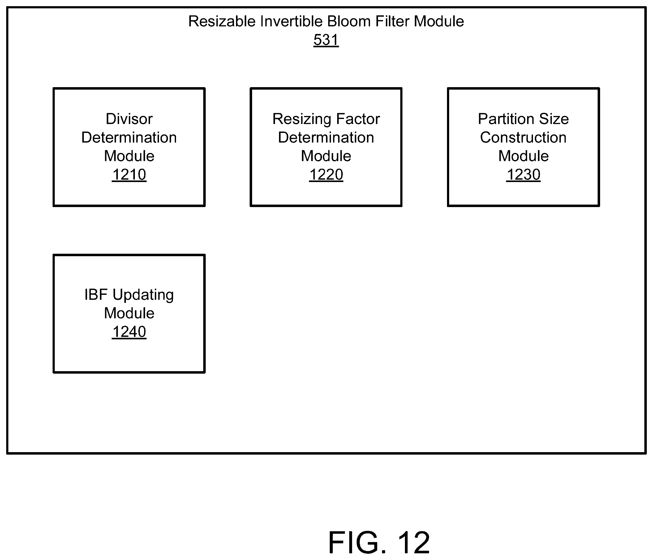 Patent US12602399 Figure 12 – Database synchronization using resizable invertible bloom filters with database snapshots