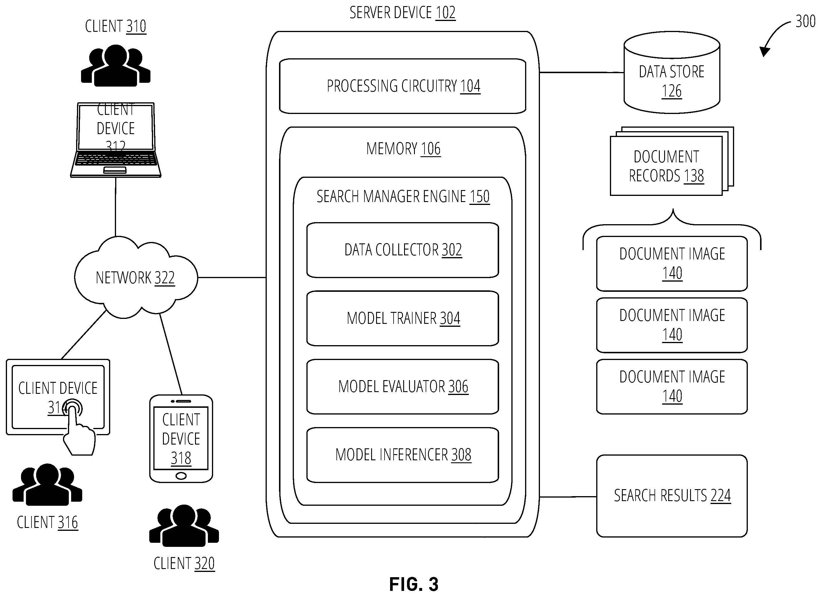 Patent US12602415 Figure 3 – Inter-document search using knowledge-enriched vectors