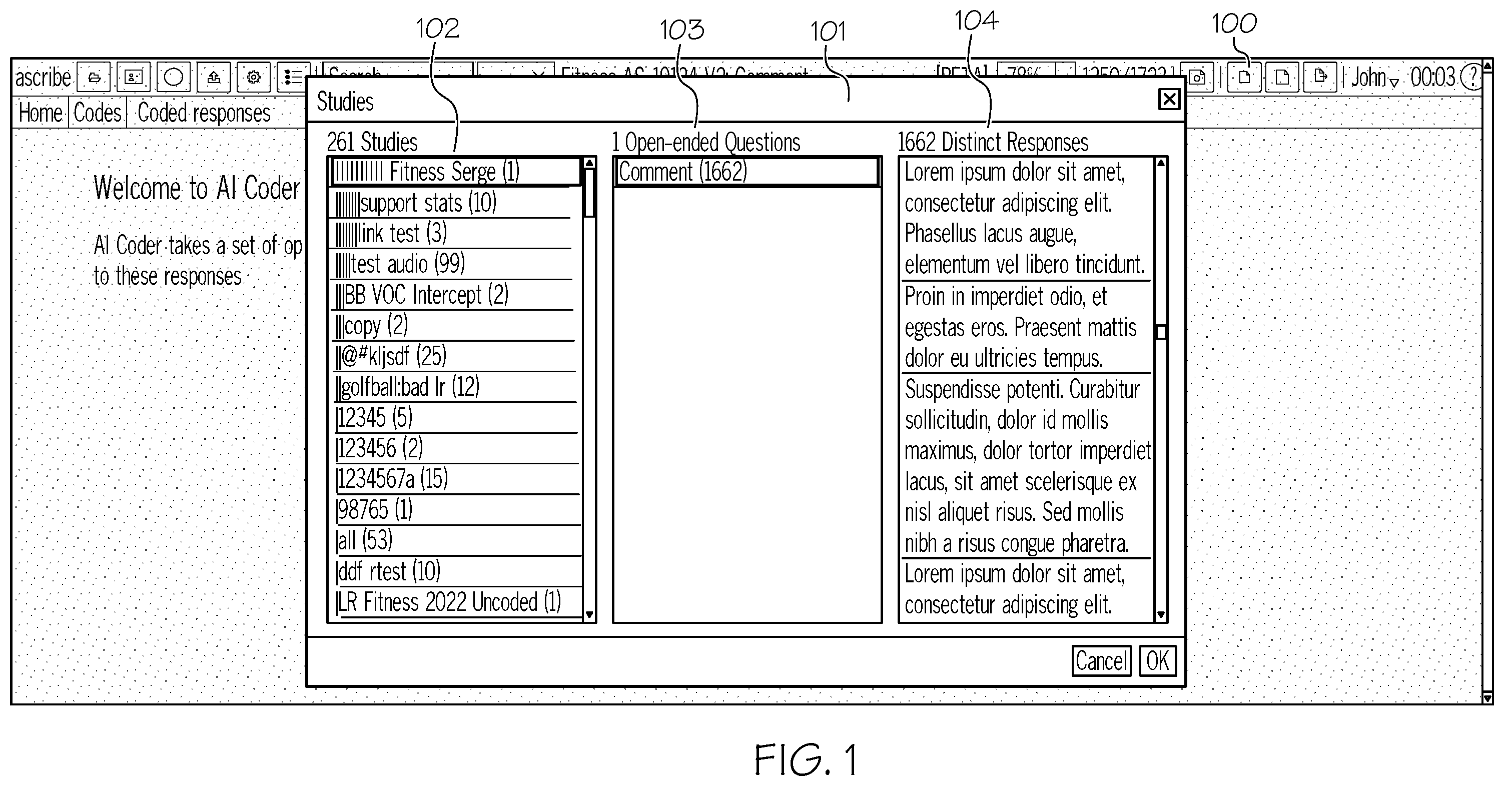 Patent US12602420 Figure 1 – Systems and methods for generating codes and code books based using cosine proximity