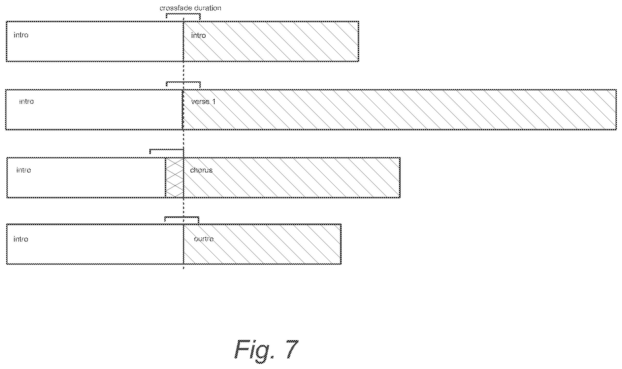 Patent US12602426 Figure 7 – Method for restructuring audio within an audio file