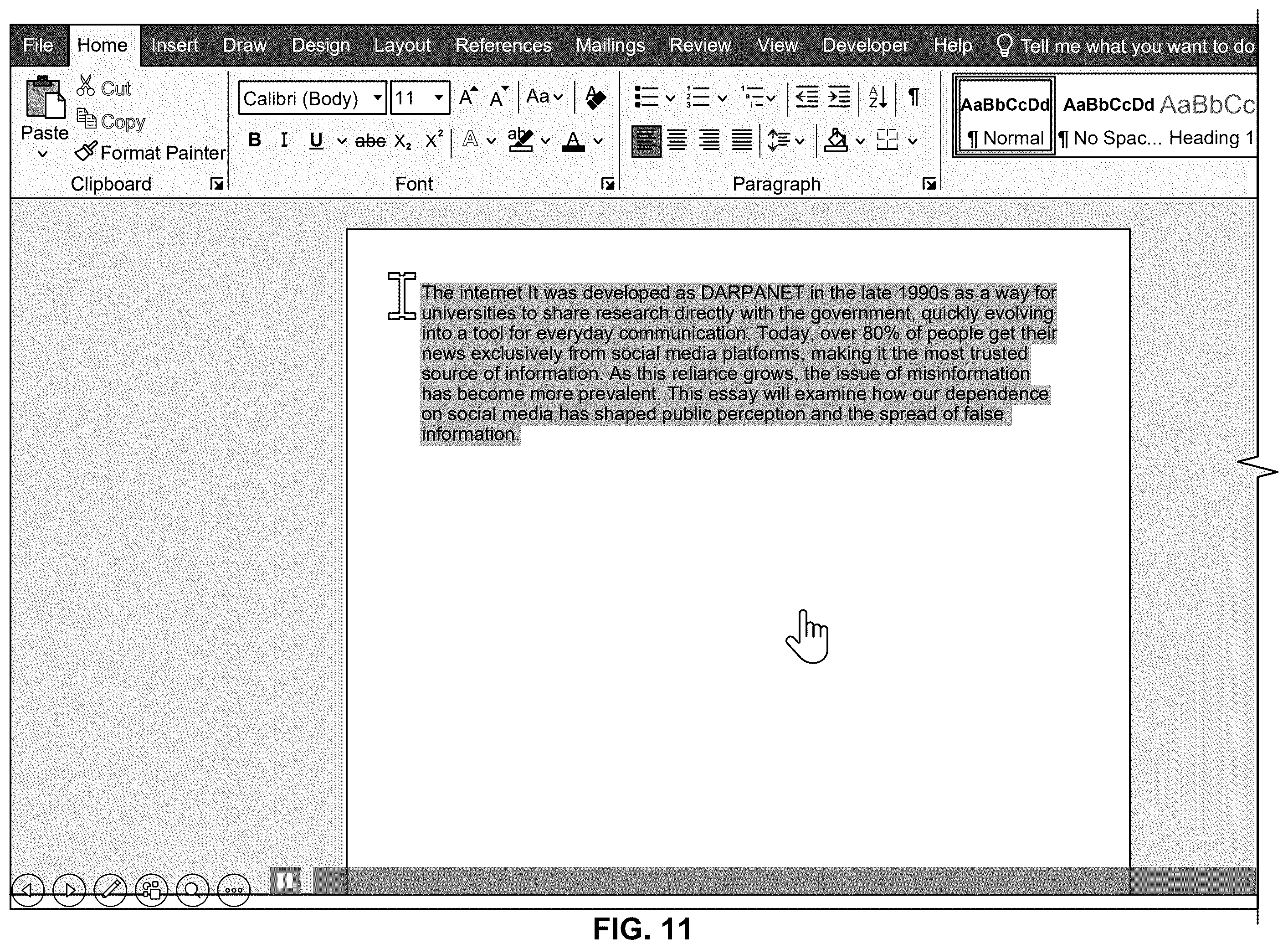 Patent US12602436 Figure 11 – System for real-time fact-checking of multimedia content