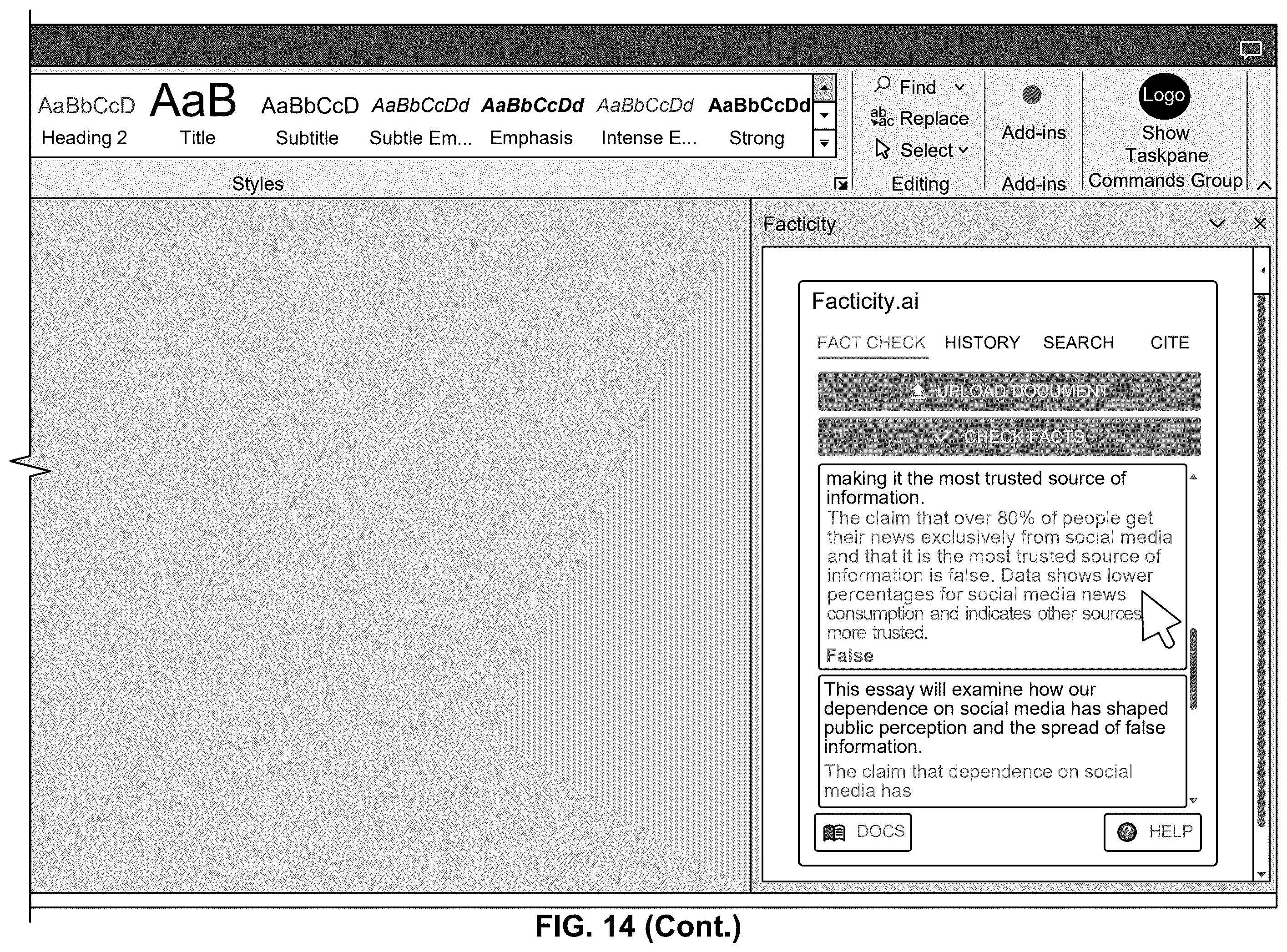 Patent US12602436 Figure 16 – System for real-time fact-checking of multimedia content