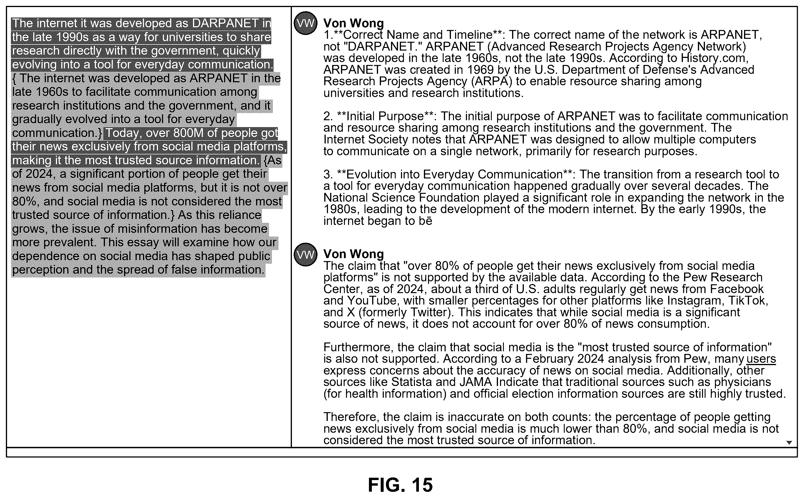 Patent US12602436 Figure 17 – System for real-time fact-checking of multimedia content