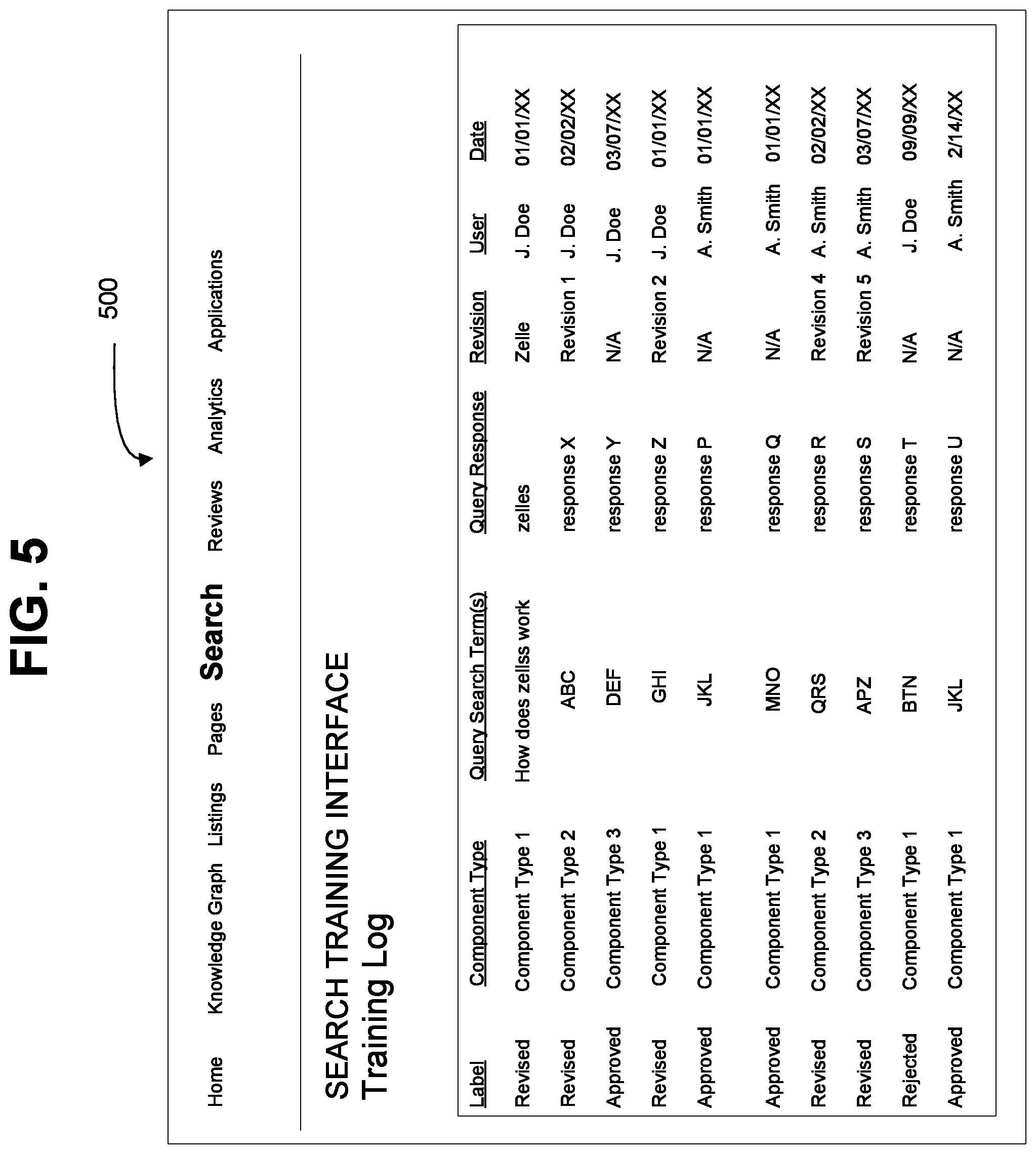 Patent US12602439 Figure 5 – Search experience management system
