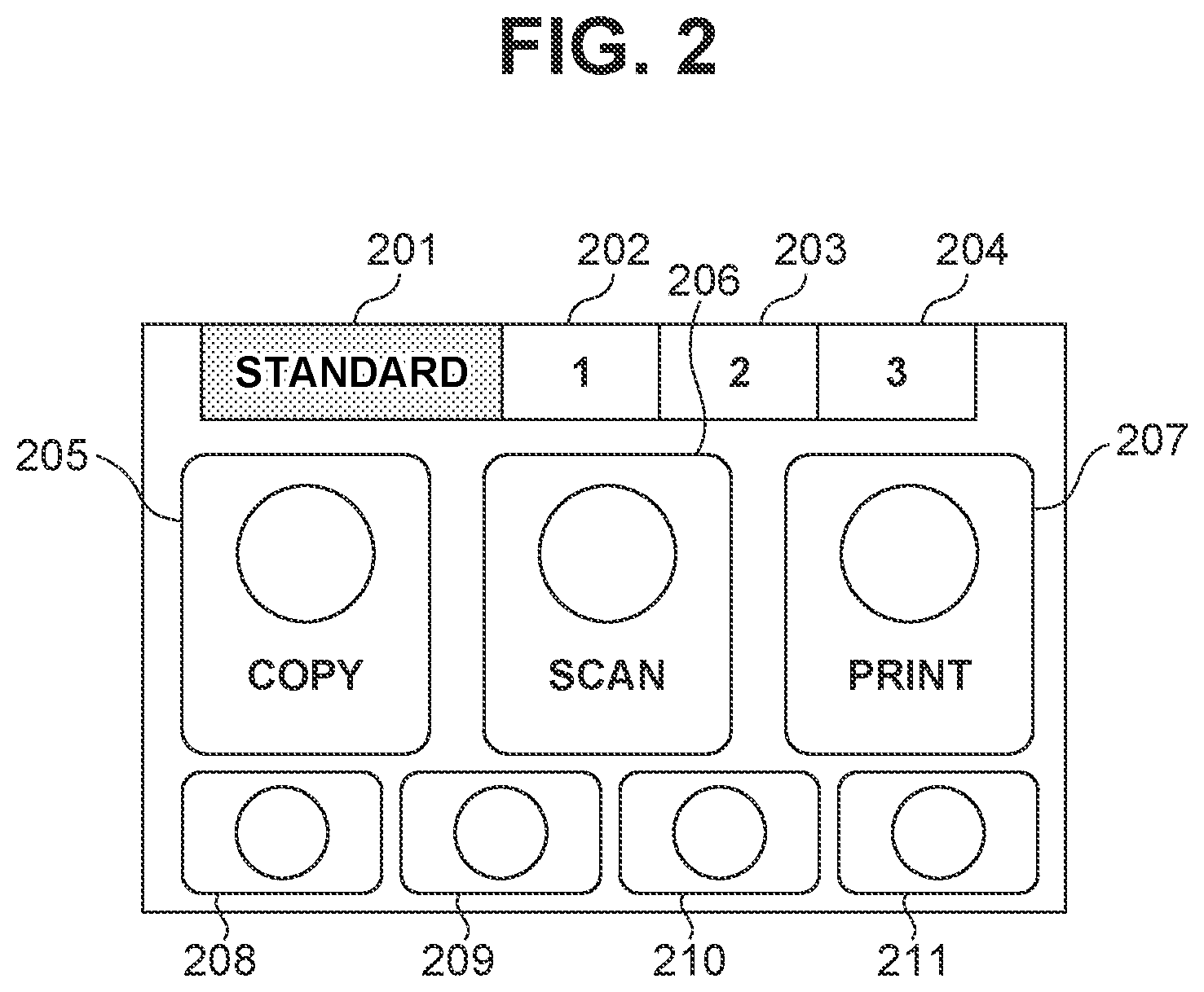 Patent US12602458 Figure 2 – Access management and control of a display unit menu options