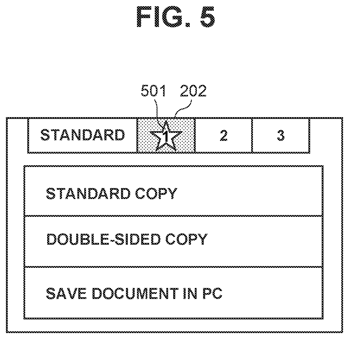 Patent US12602458 Figure 5 – Access management and control of a display unit menu options