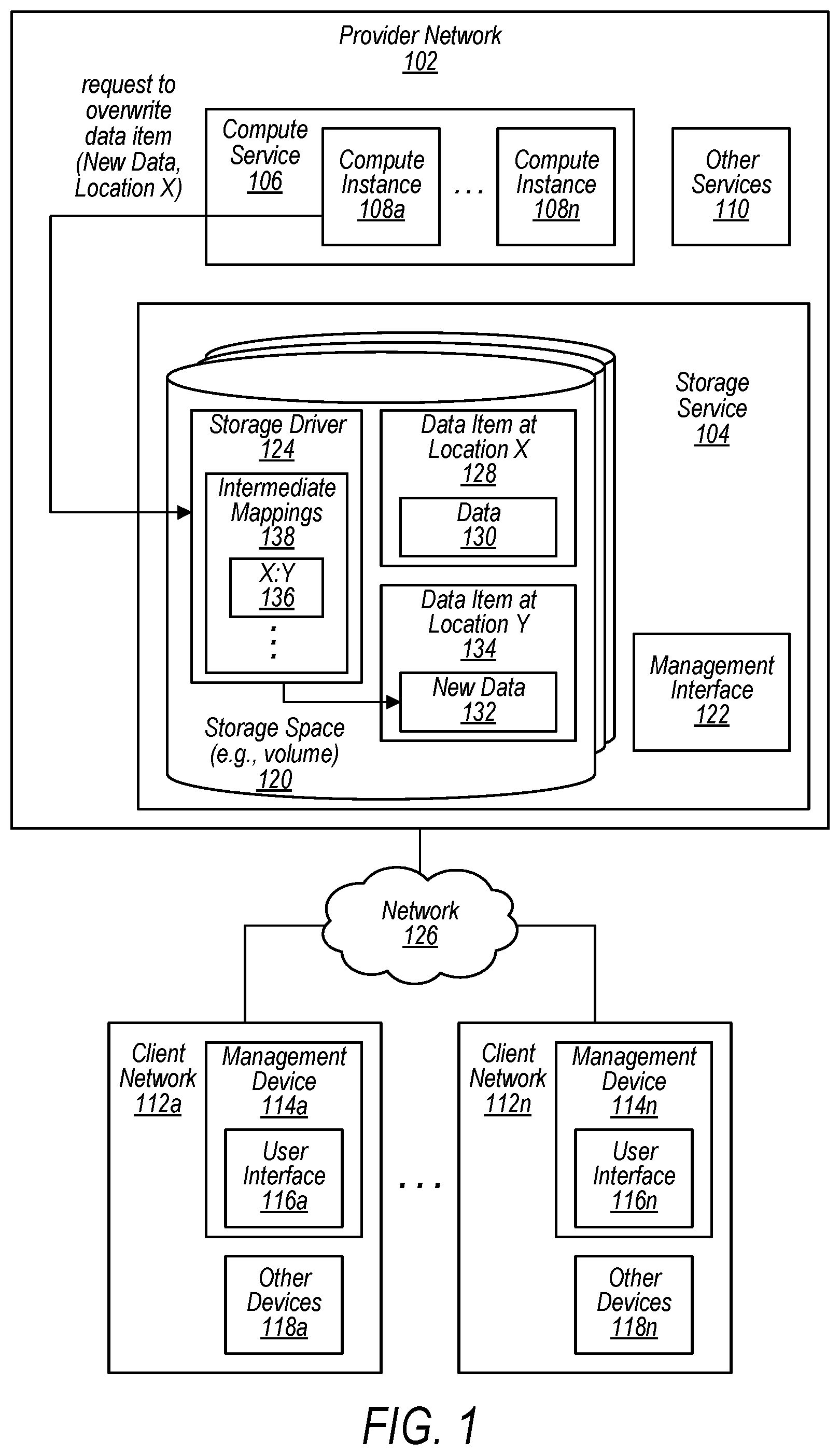 Patent US12602473 Figure 1 – Using intermediate mappings to prevent data loss from ransomware