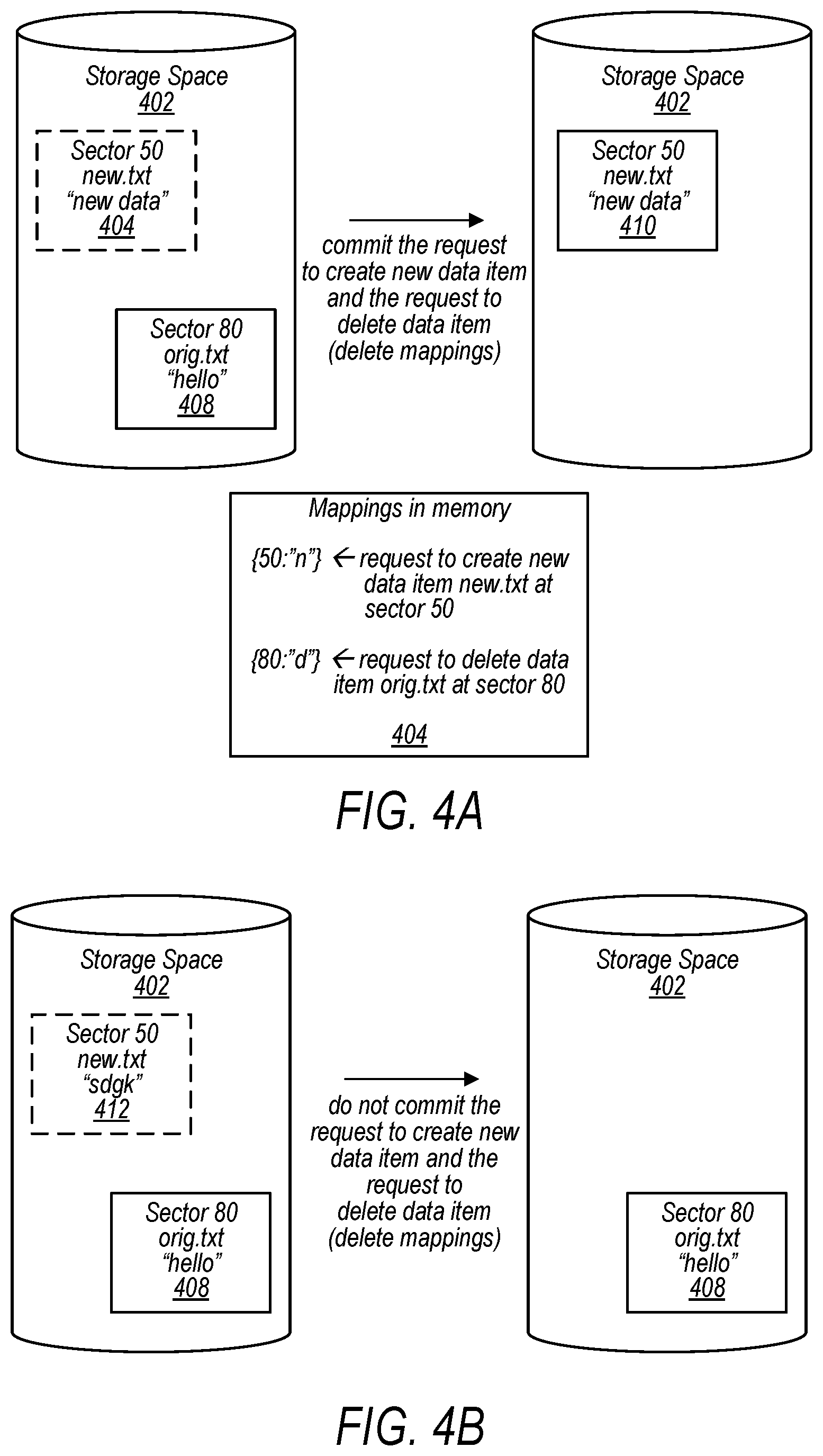 Patent US12602473 Figure 4 – Using intermediate mappings to prevent data loss from ransomware