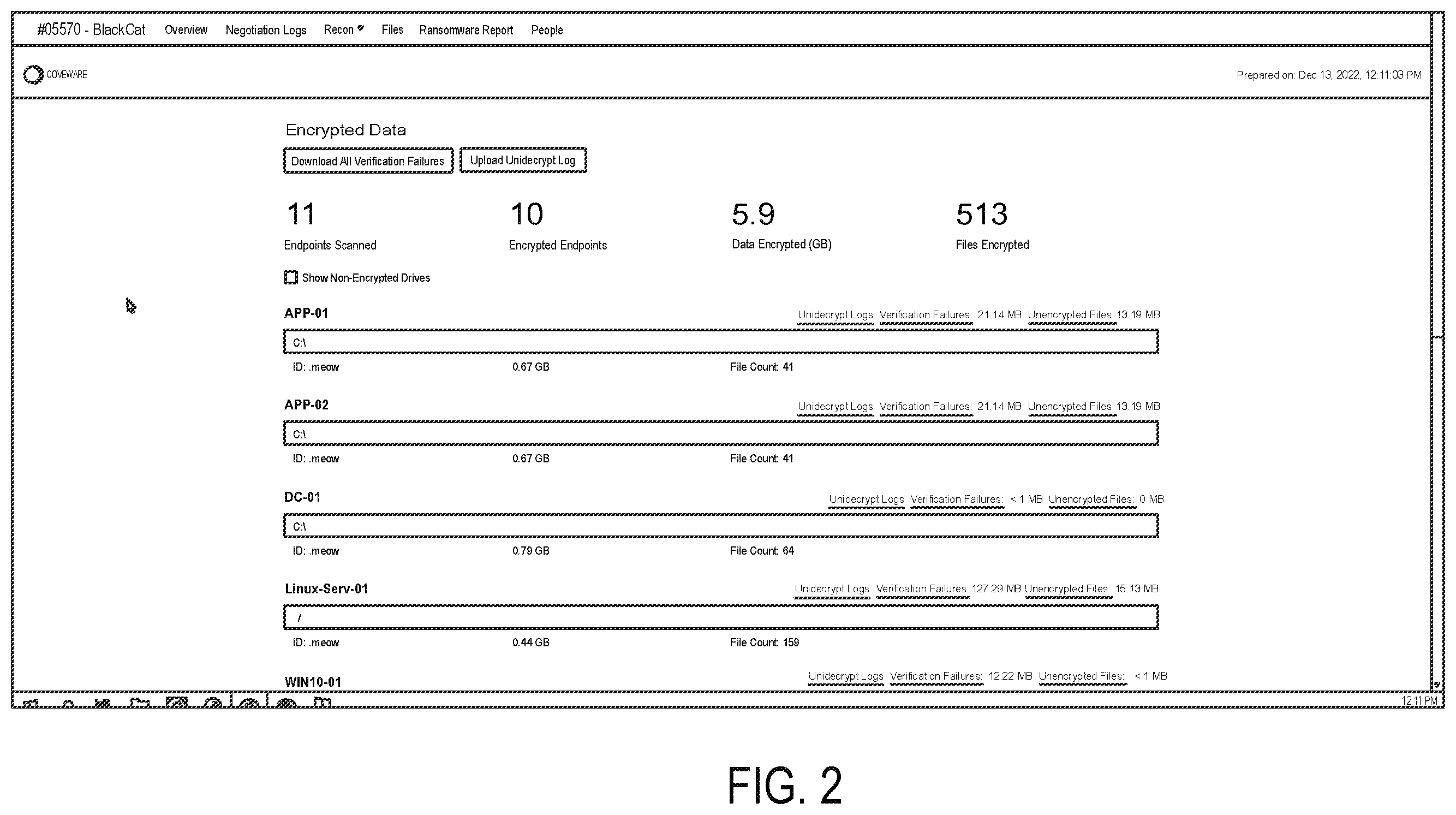 Patent US12602476 Figure 2 – Systems and methods for forensic resolution of ransomware attacks