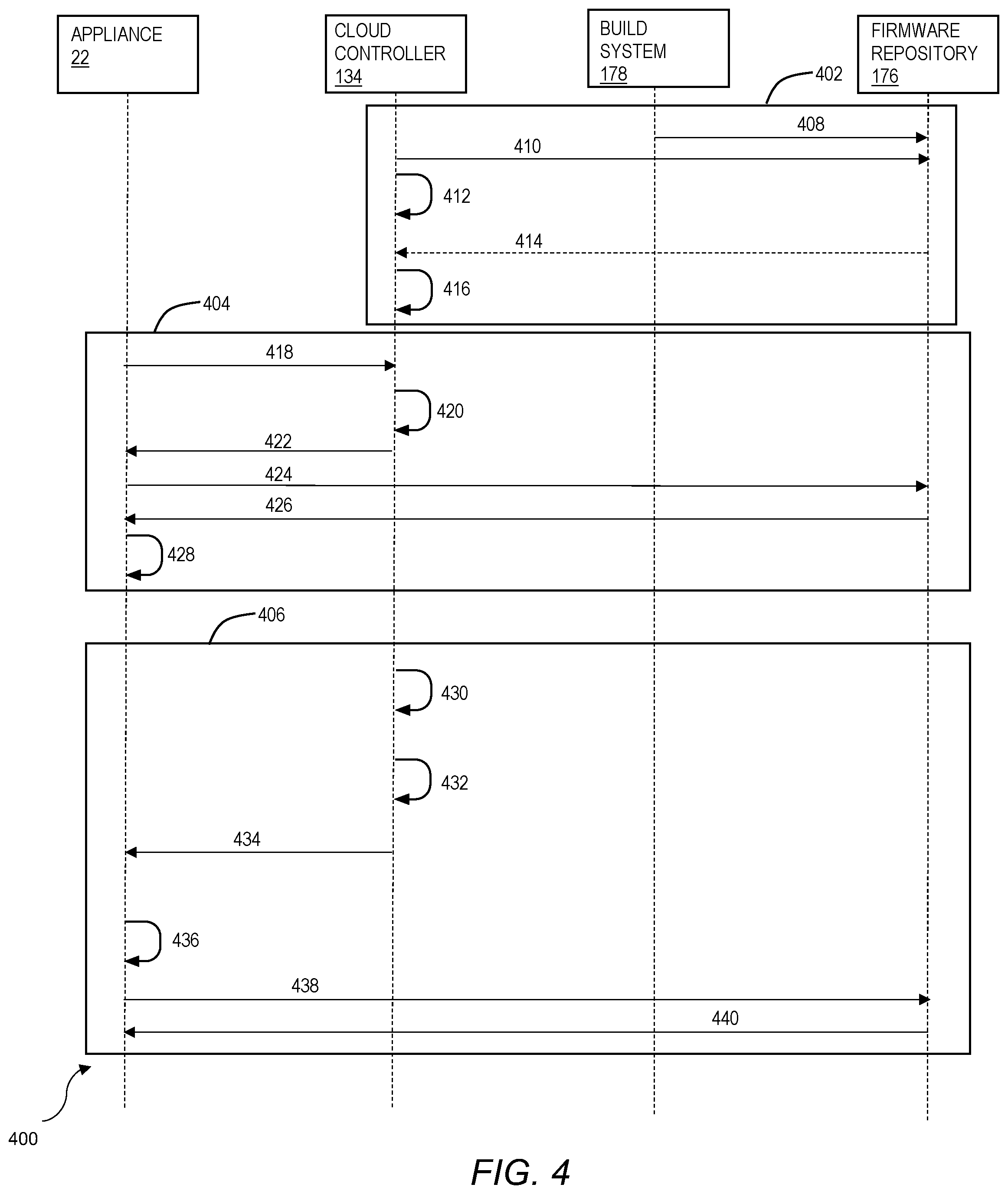 Patent US12602482 Figure 4 – Systems and methods for updating a network appliance