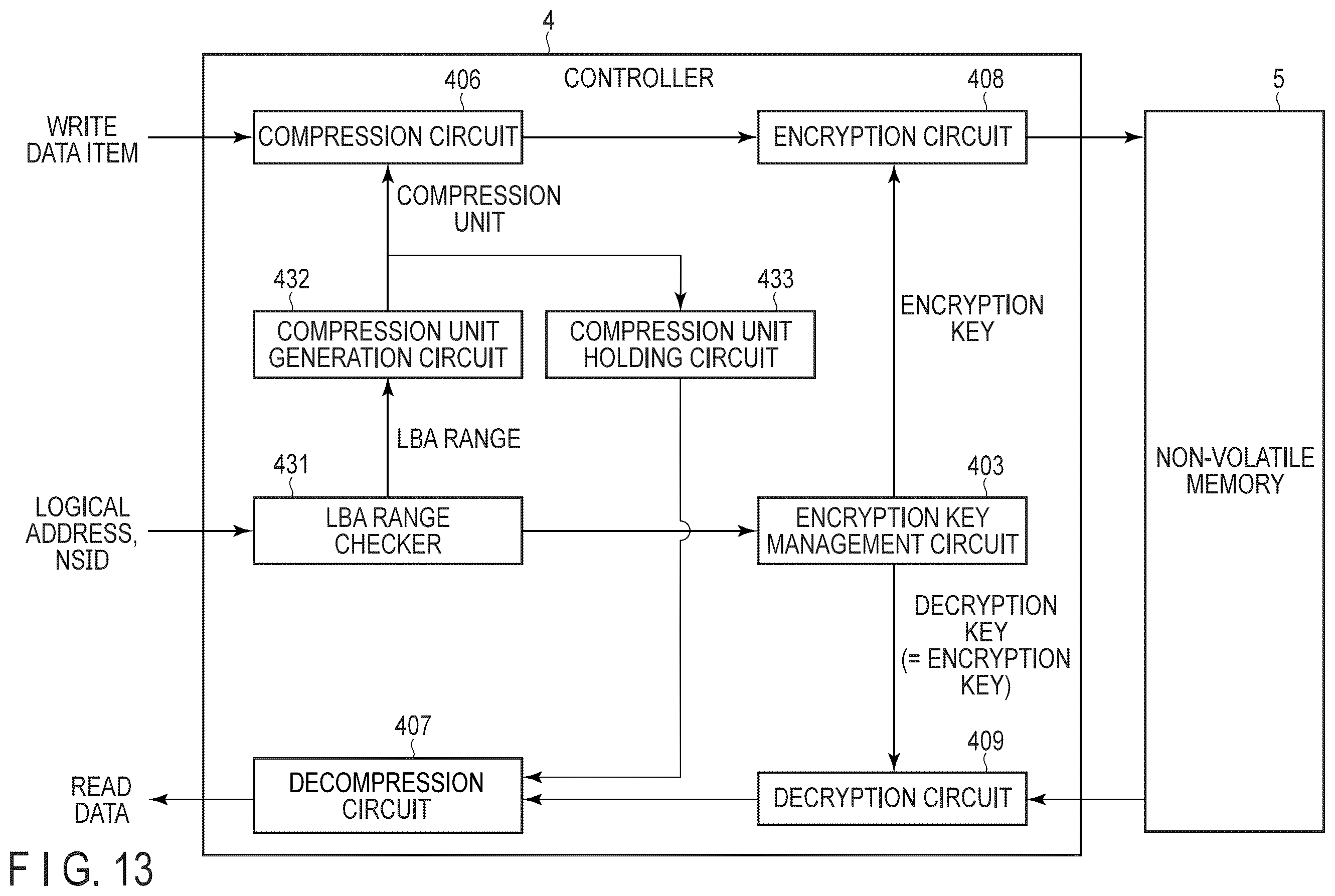 Patent US12602492 Figure 12 – Memory system and control method