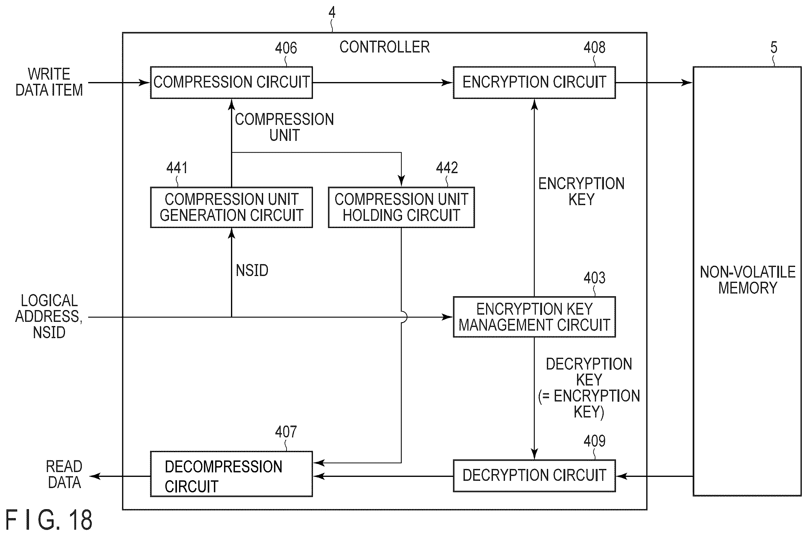 Patent US12602492 Figure 18 – Memory system and control method